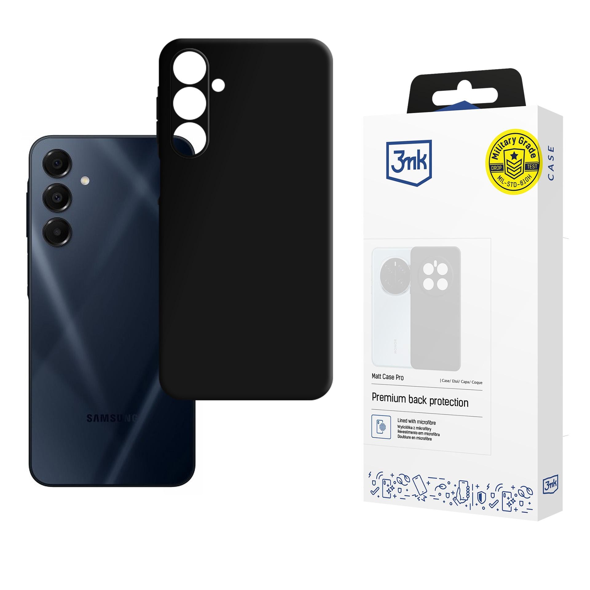 3mk Matt Case Pro til Samsung Galaxy A16 – svart