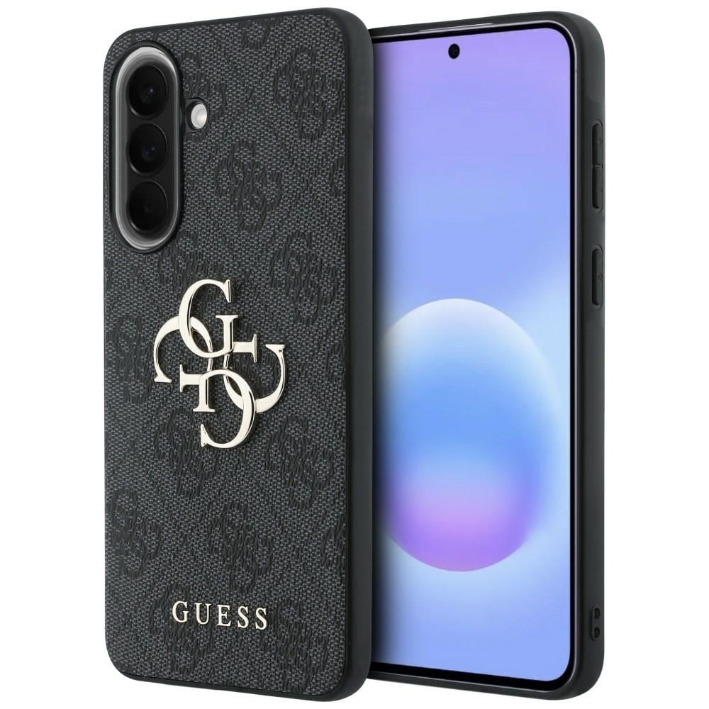 Guess Leather 4G-etui med metallogo til Samsung Galaxy A57 5G – svart