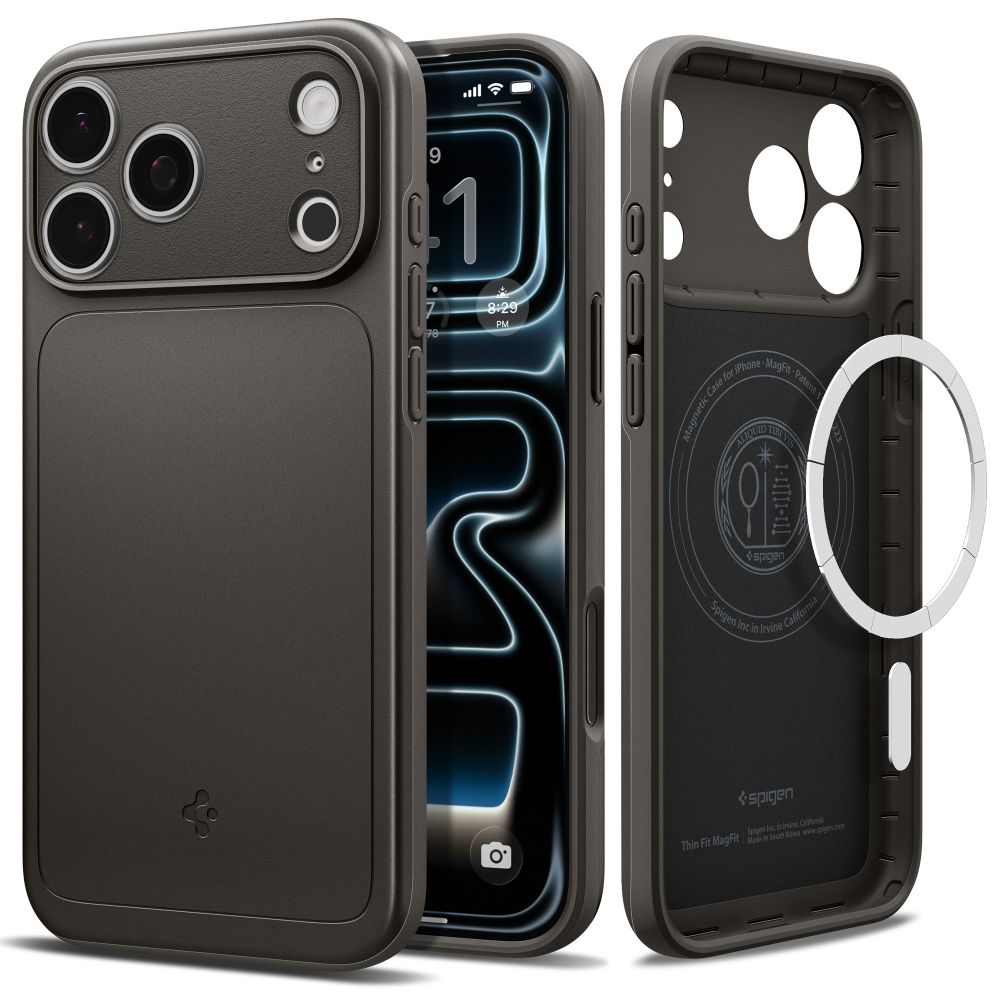 Spigen Thin Fit MagSafe-etui til iPhone 18 Pro Max / 17 Pro Max – svart