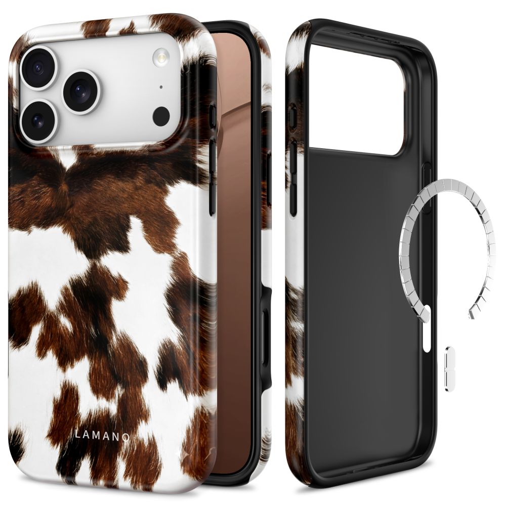 Tech-Protect Lamano MagSafe-etui til iPhone 18 Pro / 17 Pro – hvit og brun