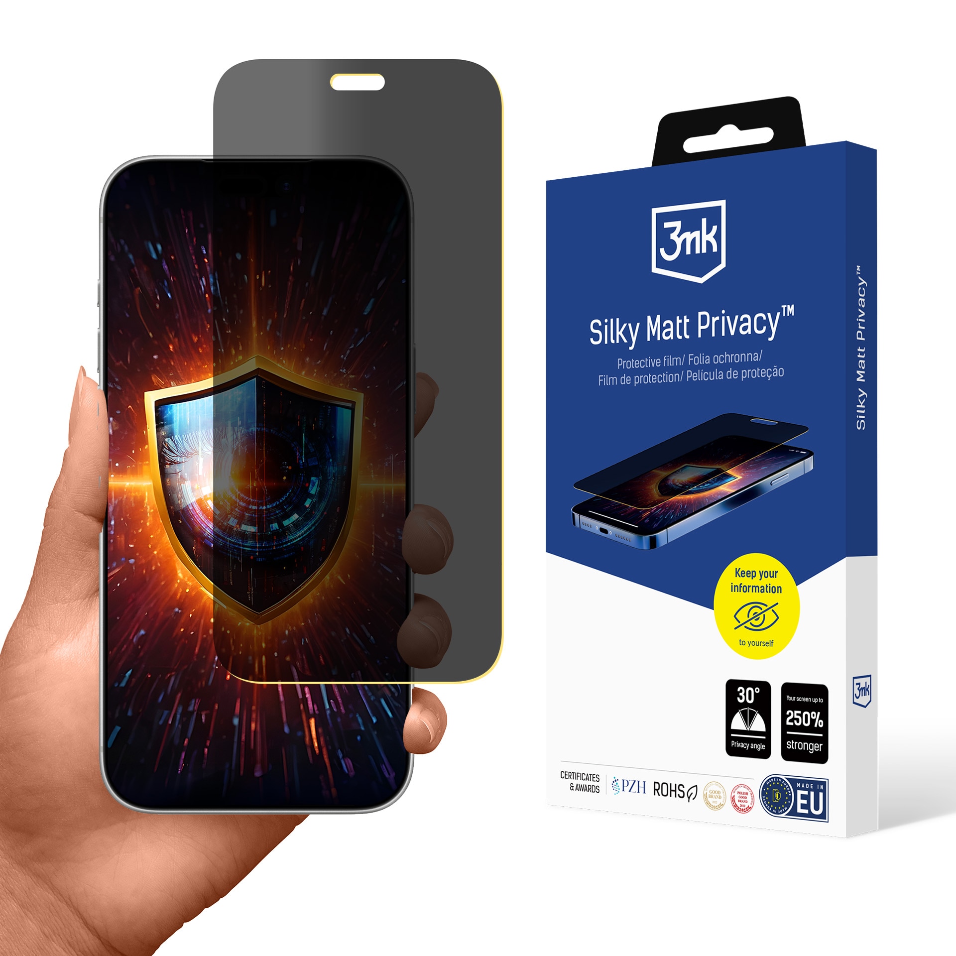 3mk Silky Matt Privacy – matt skjermbeskytter for iPhone 18 Pro Max