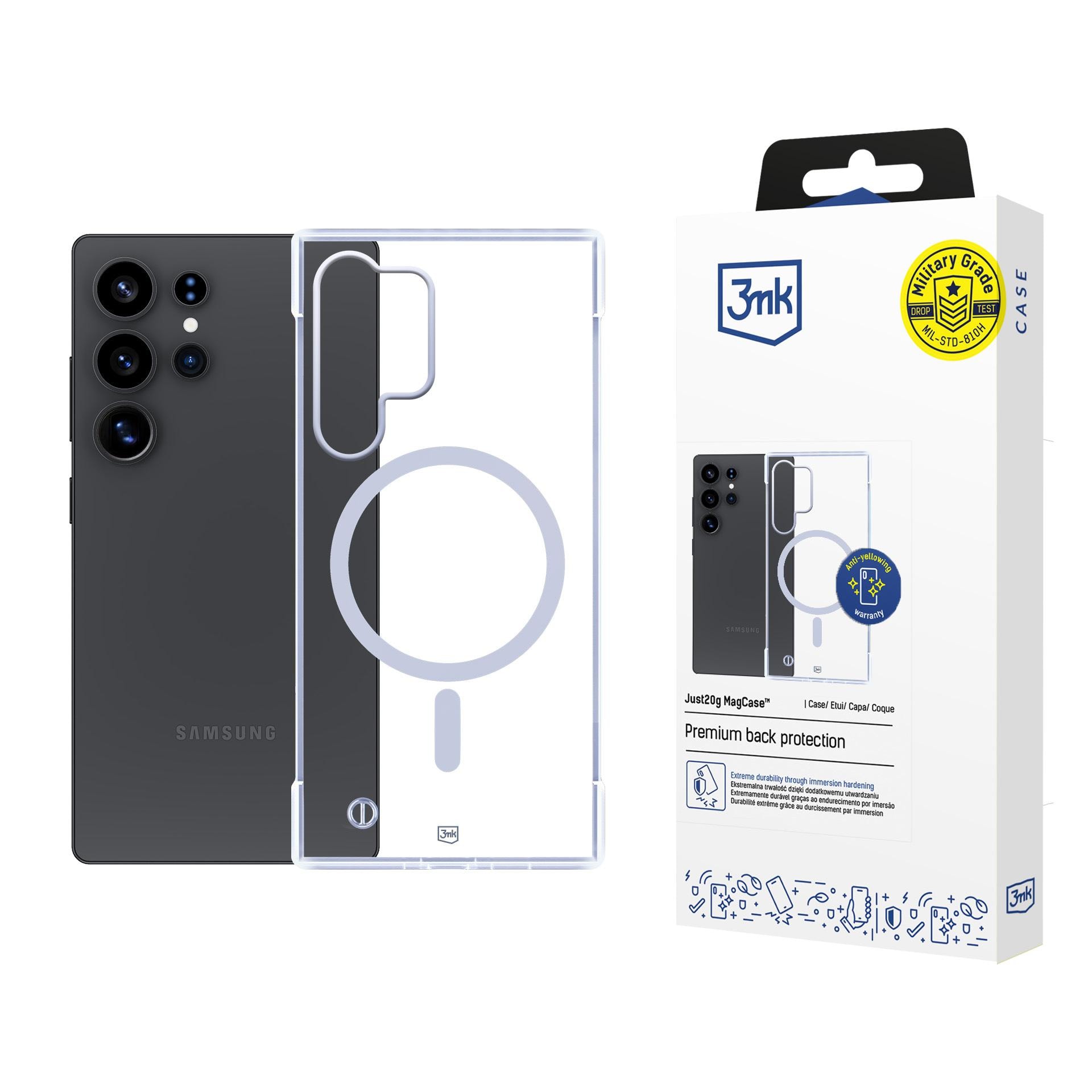 3mk Just20g MagCase til Samsung Galaxy S25 Ultra – Gjennomsiktig