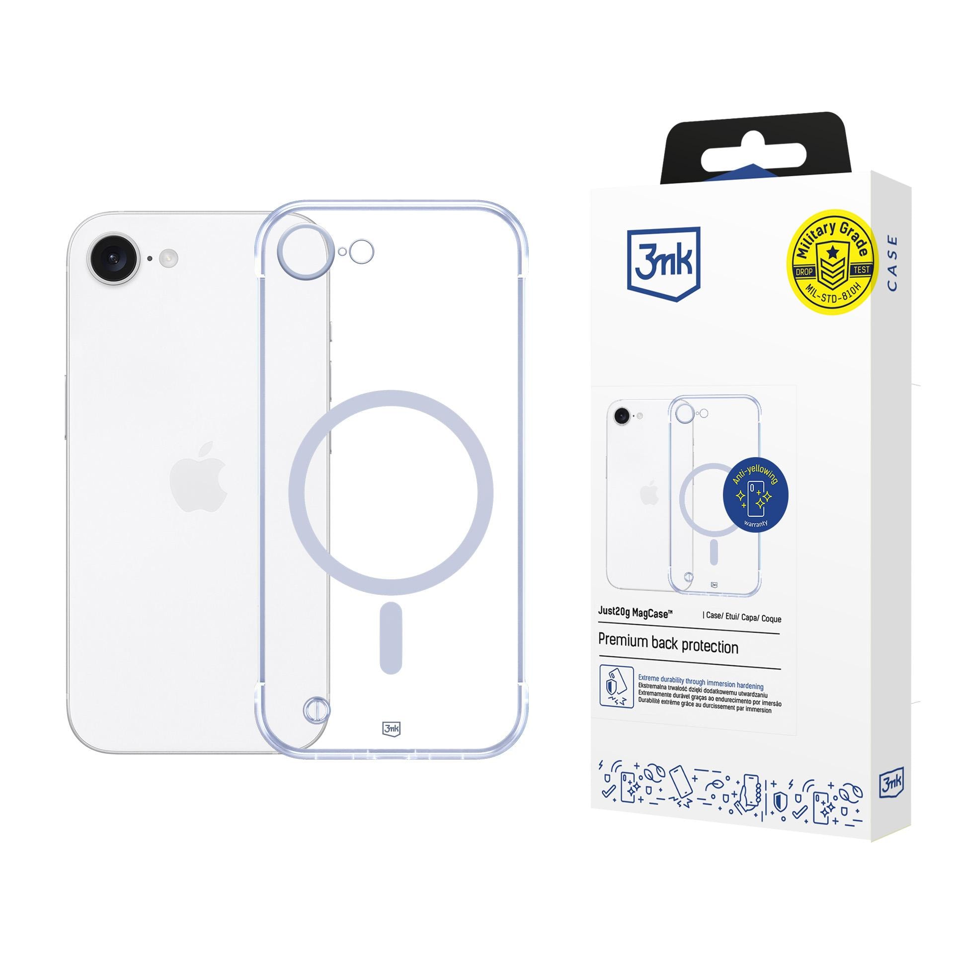 3mk Just20g MagCase til iPhone 16E – gjennomsiktig
