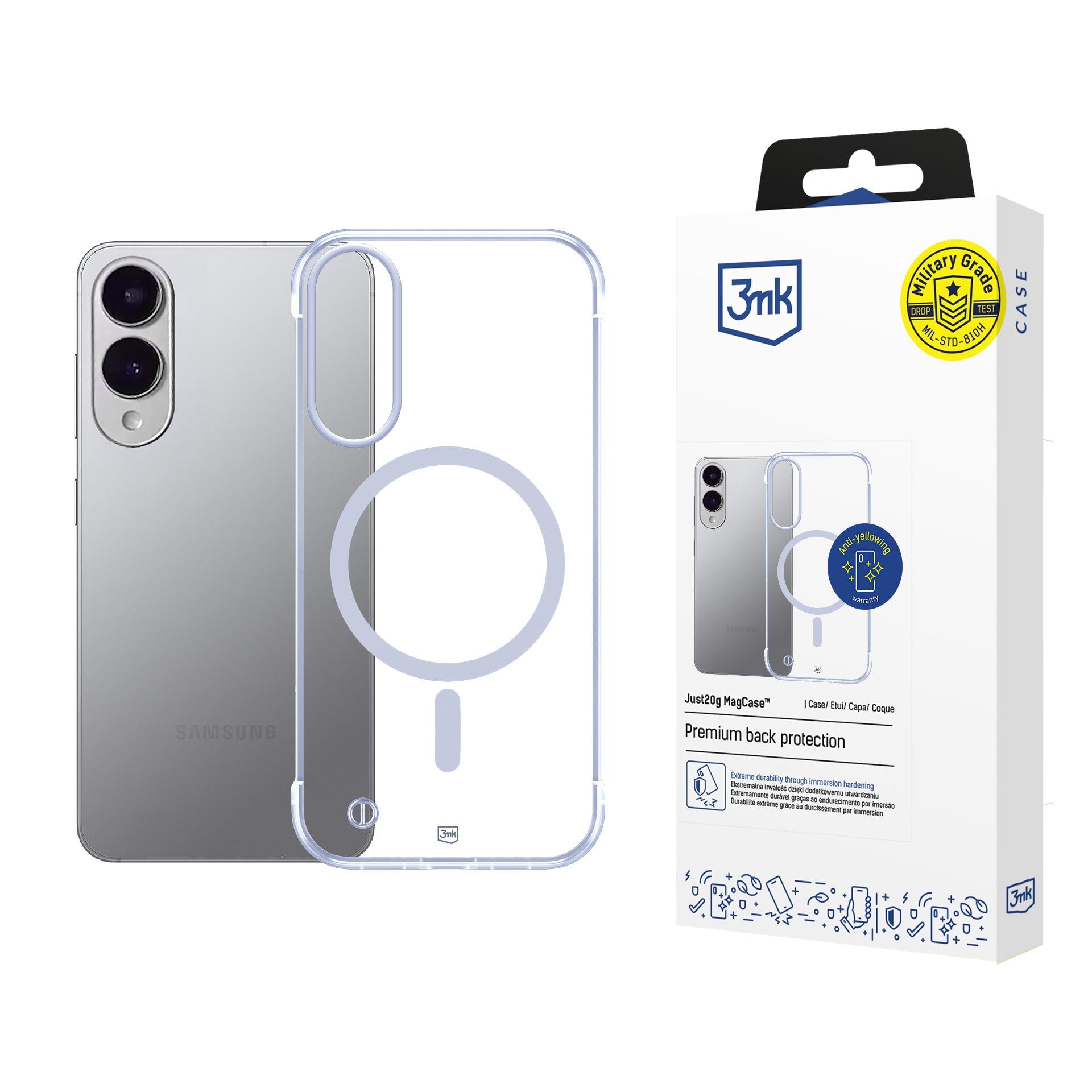 3mk Just20g MagCase til Samsung Galaxy S25 Edge – gjennomsiktig