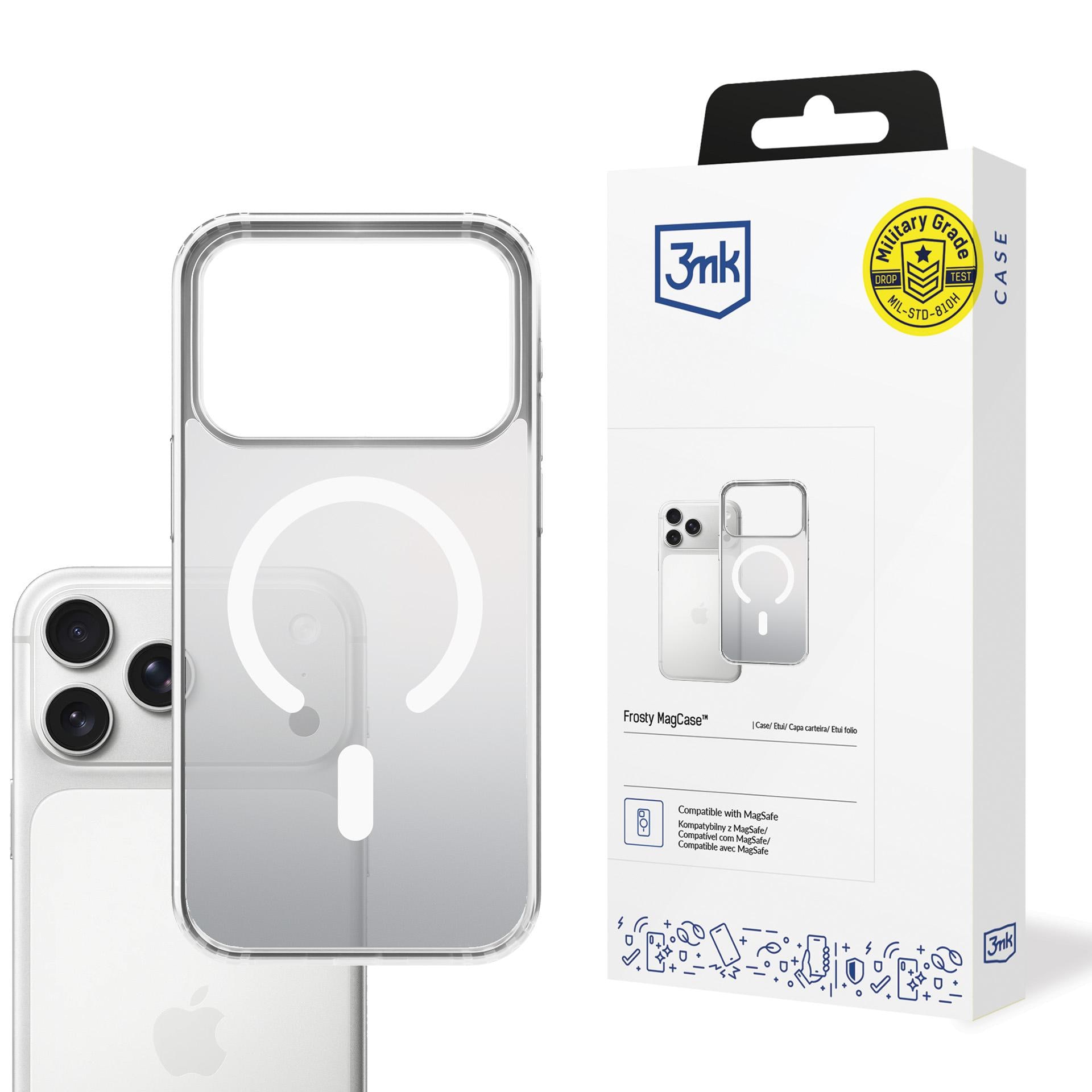 3mk Frosty MagCase til iPhone 17 Pro – hvit
