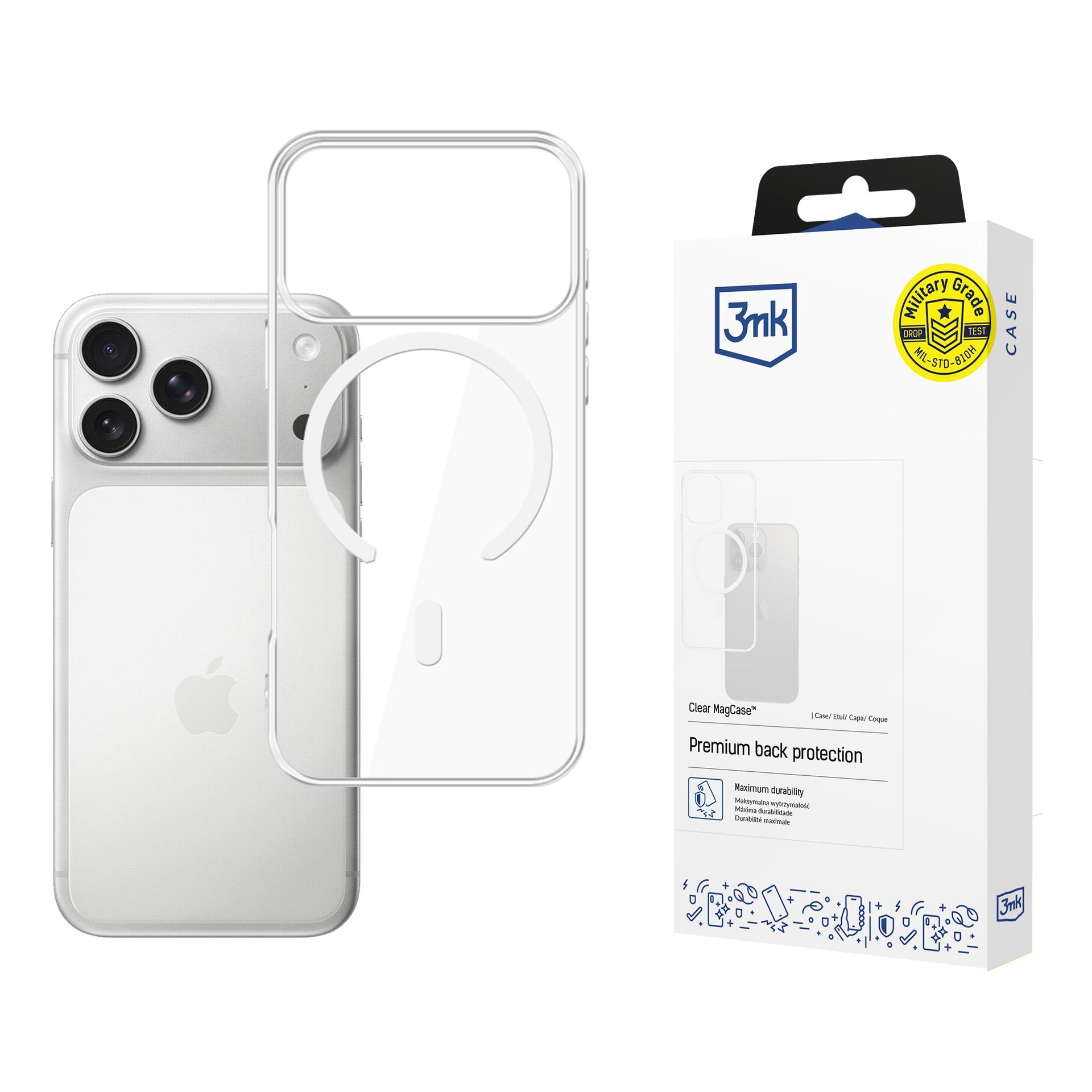 3mk Clear MagCase til Apple iPhone 17 Pro Max – gjennomsiktig