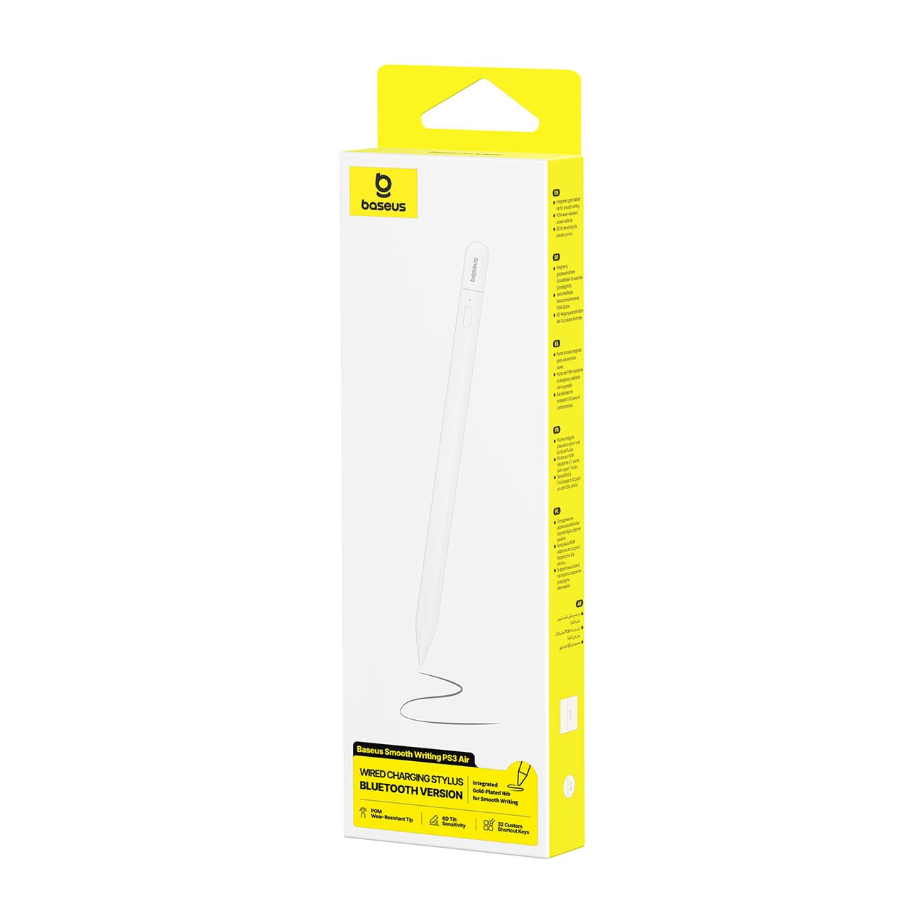 Baseus Smooth Writing PS3 Air Bluetooth-aktiv stylus til iPad – hvit