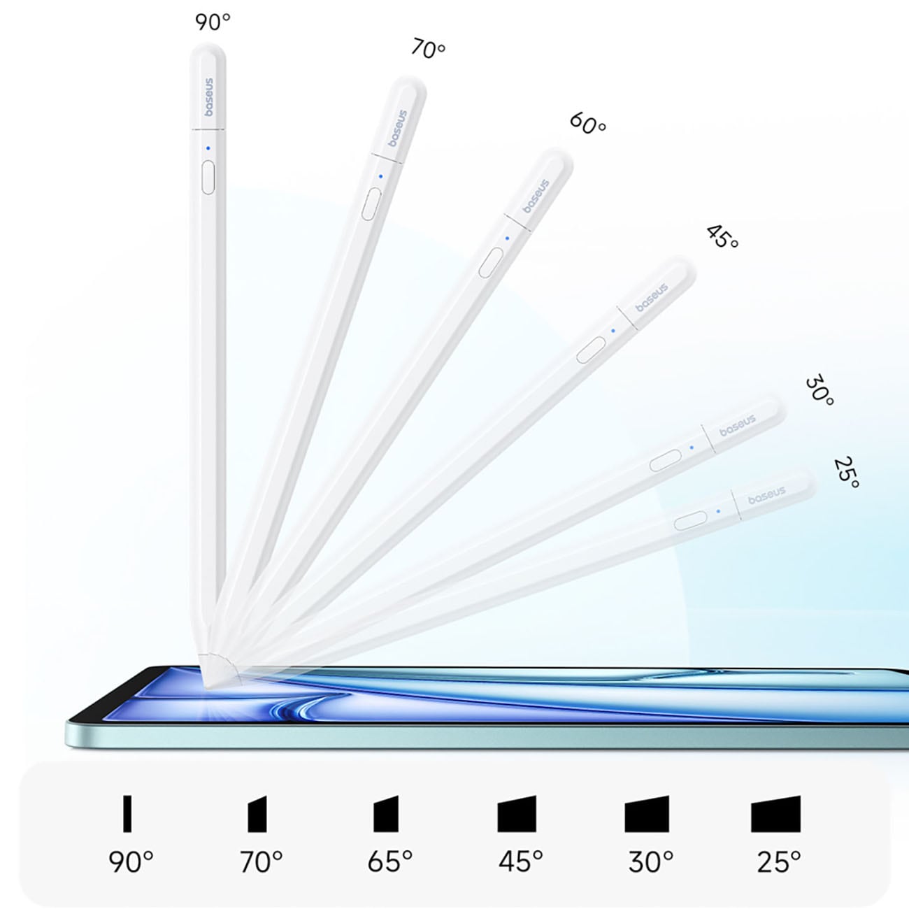 Baseus Smooth Writing PS3 Air Bluetooth-aktiv stylus til iPad – hvit