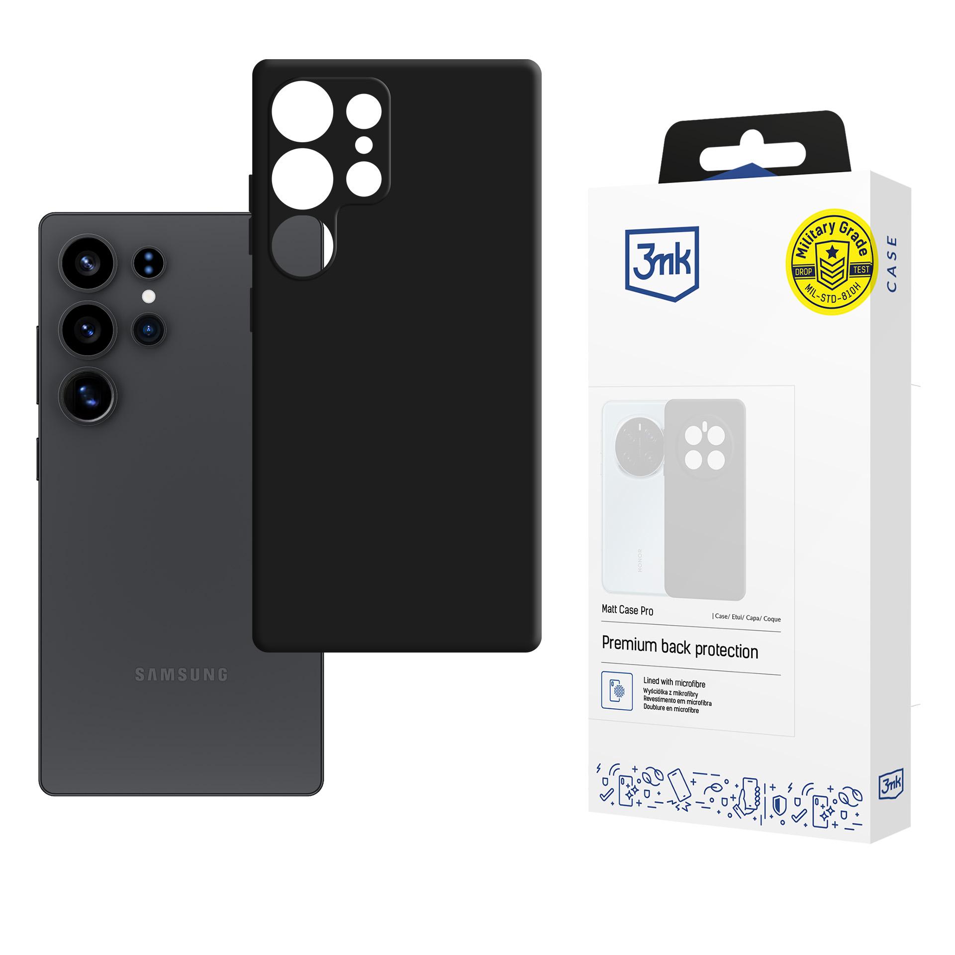 3mk Matt Case Pro til Samsung Galaxy S25 Ultra – matt svart