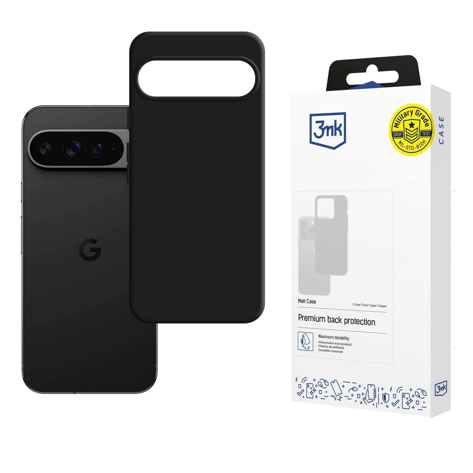3mk matt etui til Google Pixel 10 Pro XL – matt svart