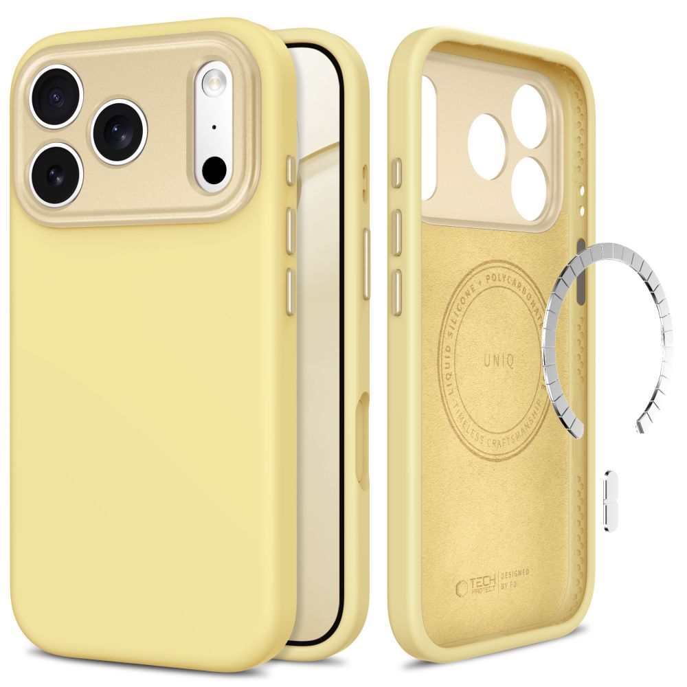 Tech-Protect Uniq MagSafe CC-etui til iPhone 18 Pro Max / 17 Pro Max – gul