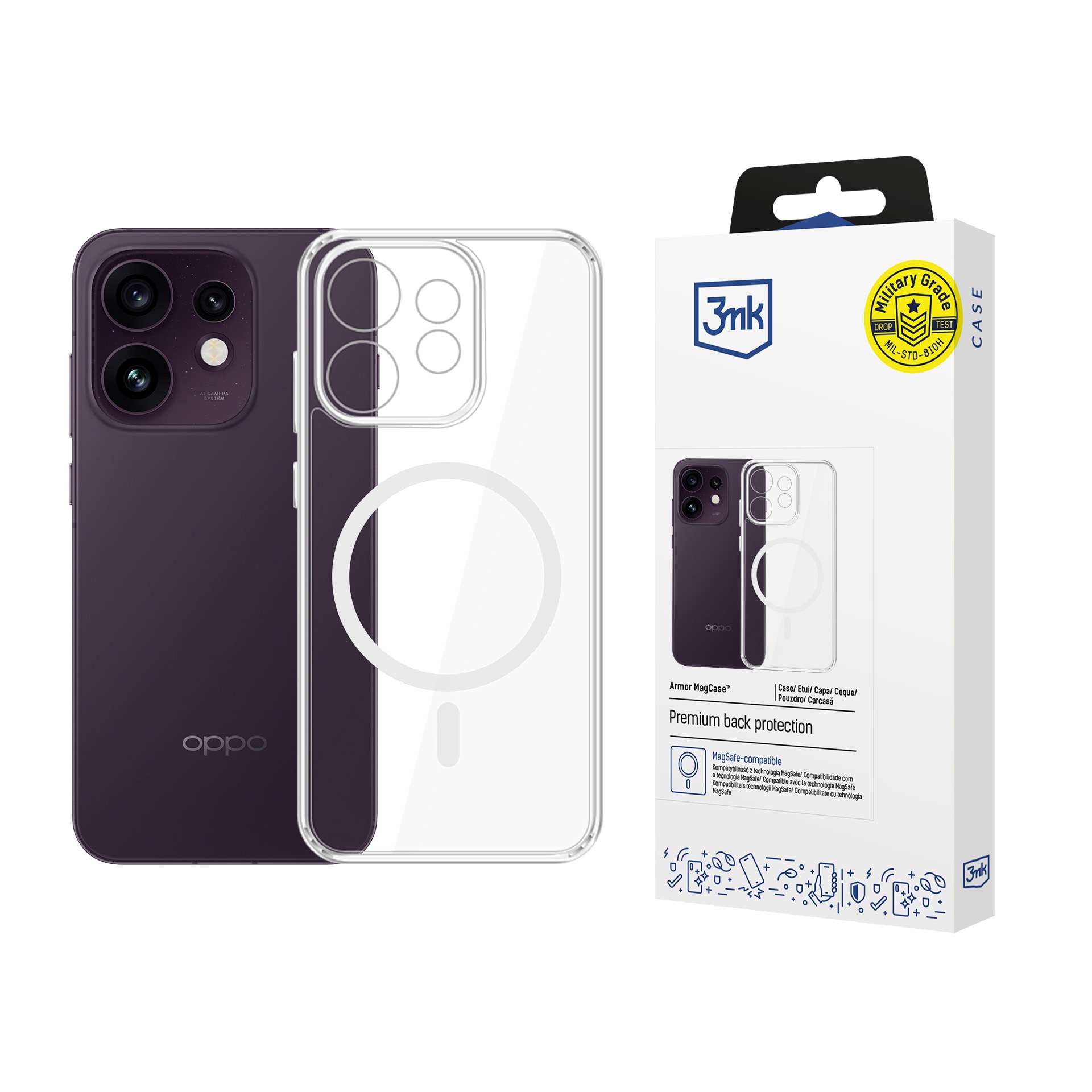 3mk Armor Magcase til Oppo Reno 16 F / Reno 16 FS (CPH2859) – Gjennomsiktig