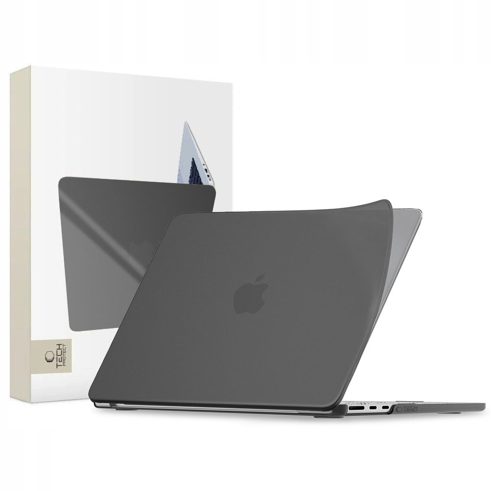 Tech-Protect Softshell-etui til MacBook Air 15 2023 / 2024 / 2025 / 2026 – matt svart