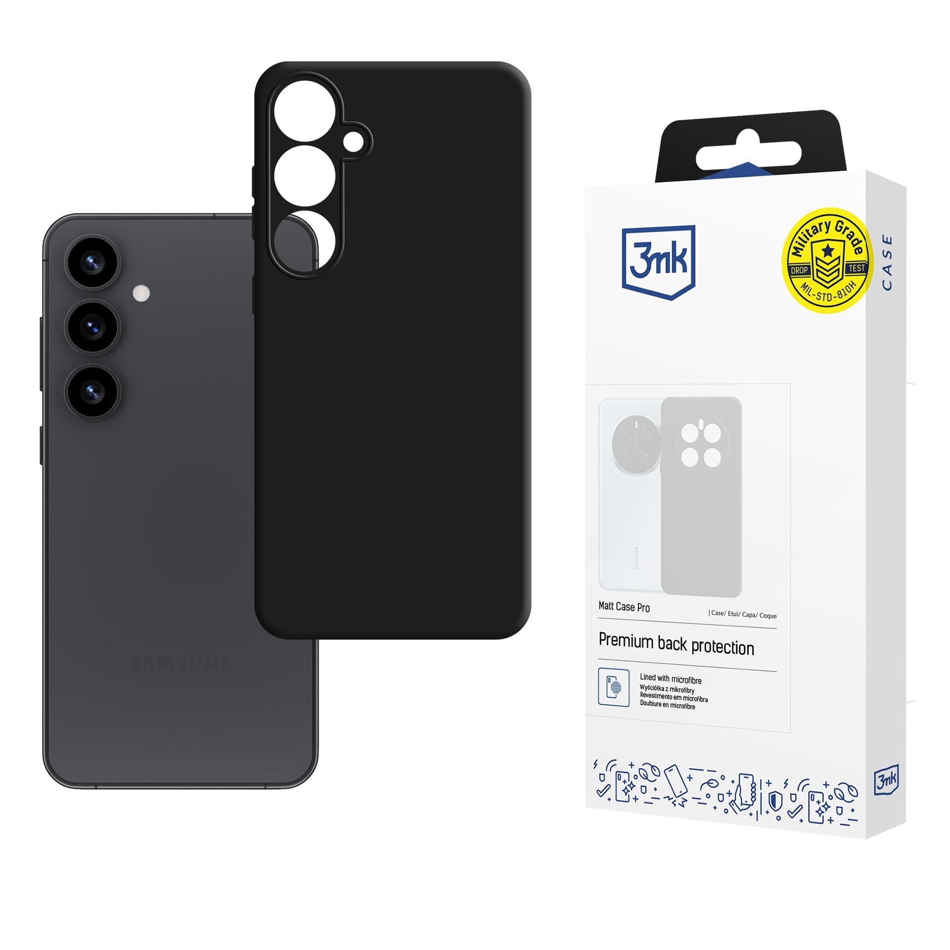 3mk Matt Case Pro til Samsung Galaxy S25+ – matt svart