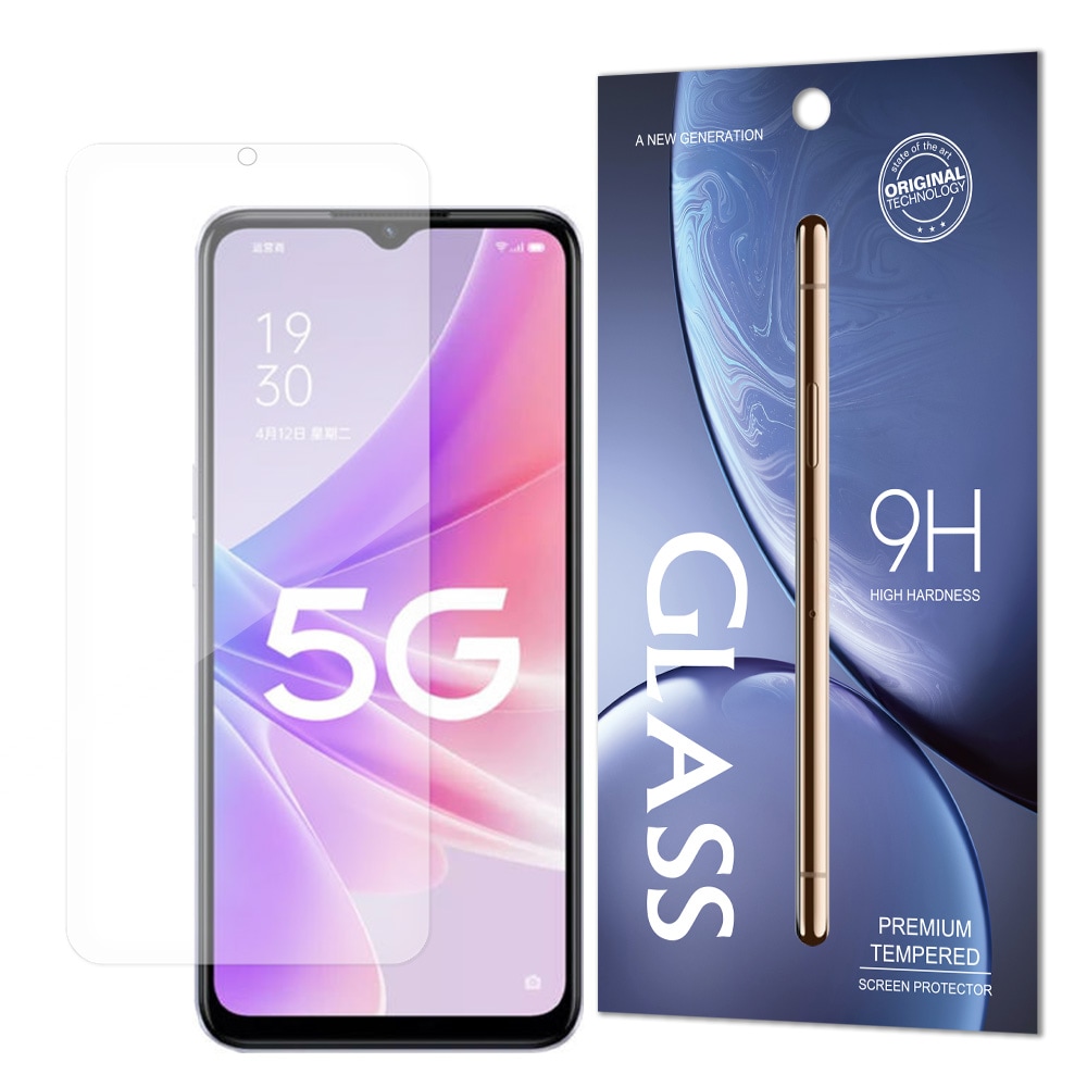 Herdet glass 9H til Oppo A57 5G / A77 5G / A57 / Realme Narzo50 (emballasje – konvolutt)