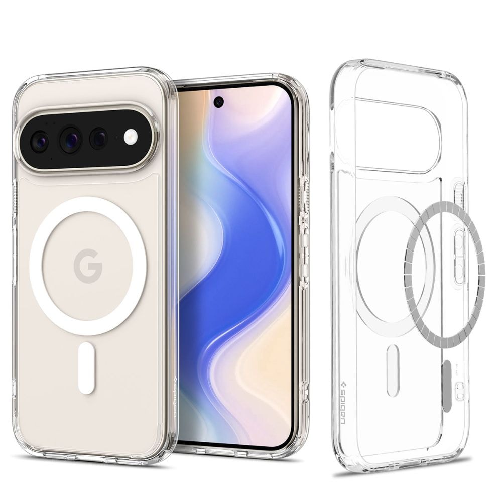 Spigen Ultra Hybrid Mag MagSafe-etui til Google Pixel 11 Pro XL – gjennomsiktig og hvit