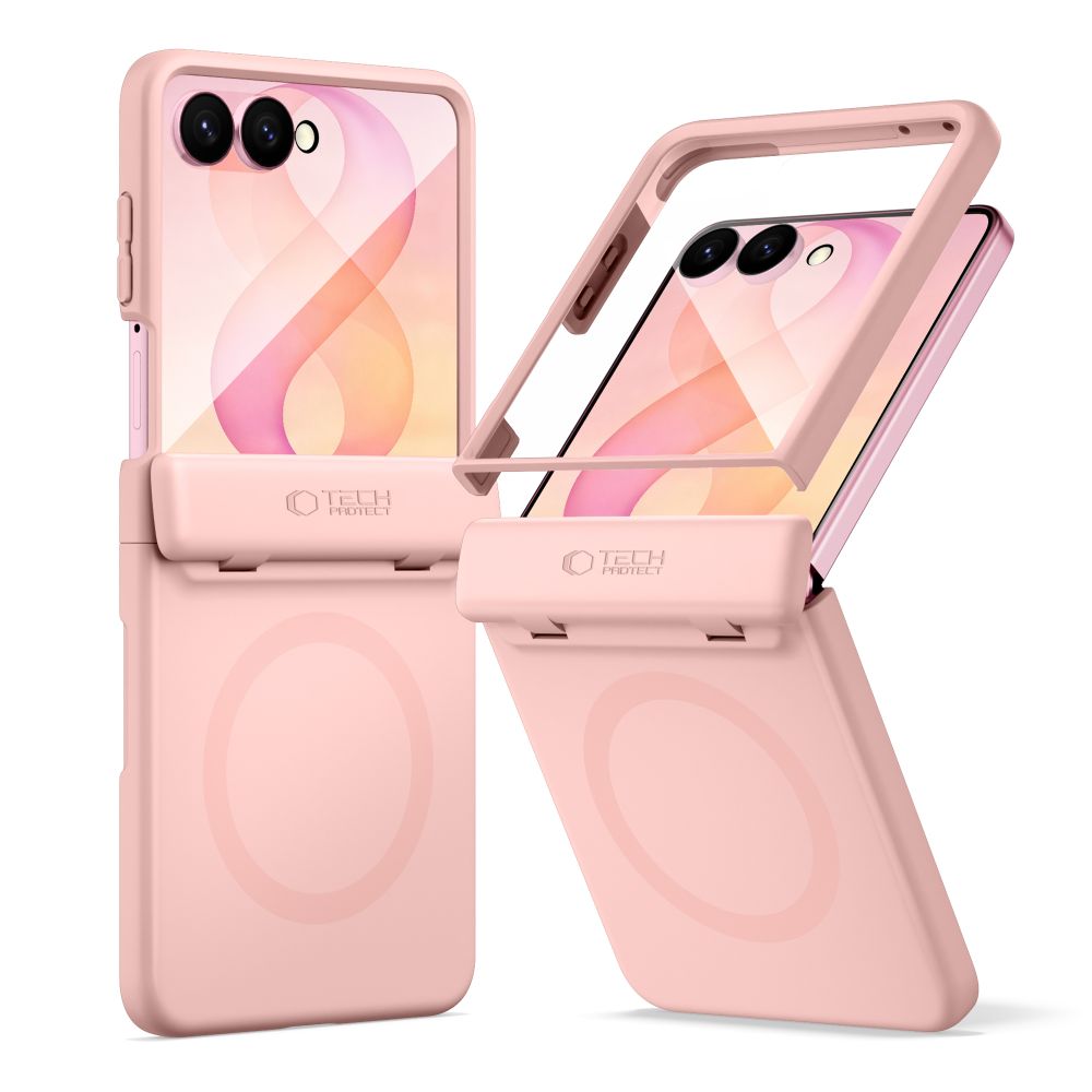 Tech-Protect Kevlar Aura MagSafe-etui til Samsung Galaxy Z Flip 8 – rosa