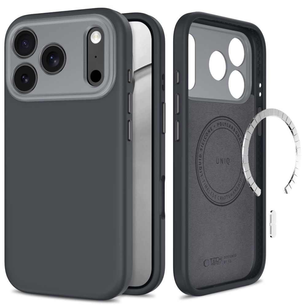 Tech-Protect Uniq MagSafe CC-etui til iPhone 18 Pro / 17 Pro – grafitt