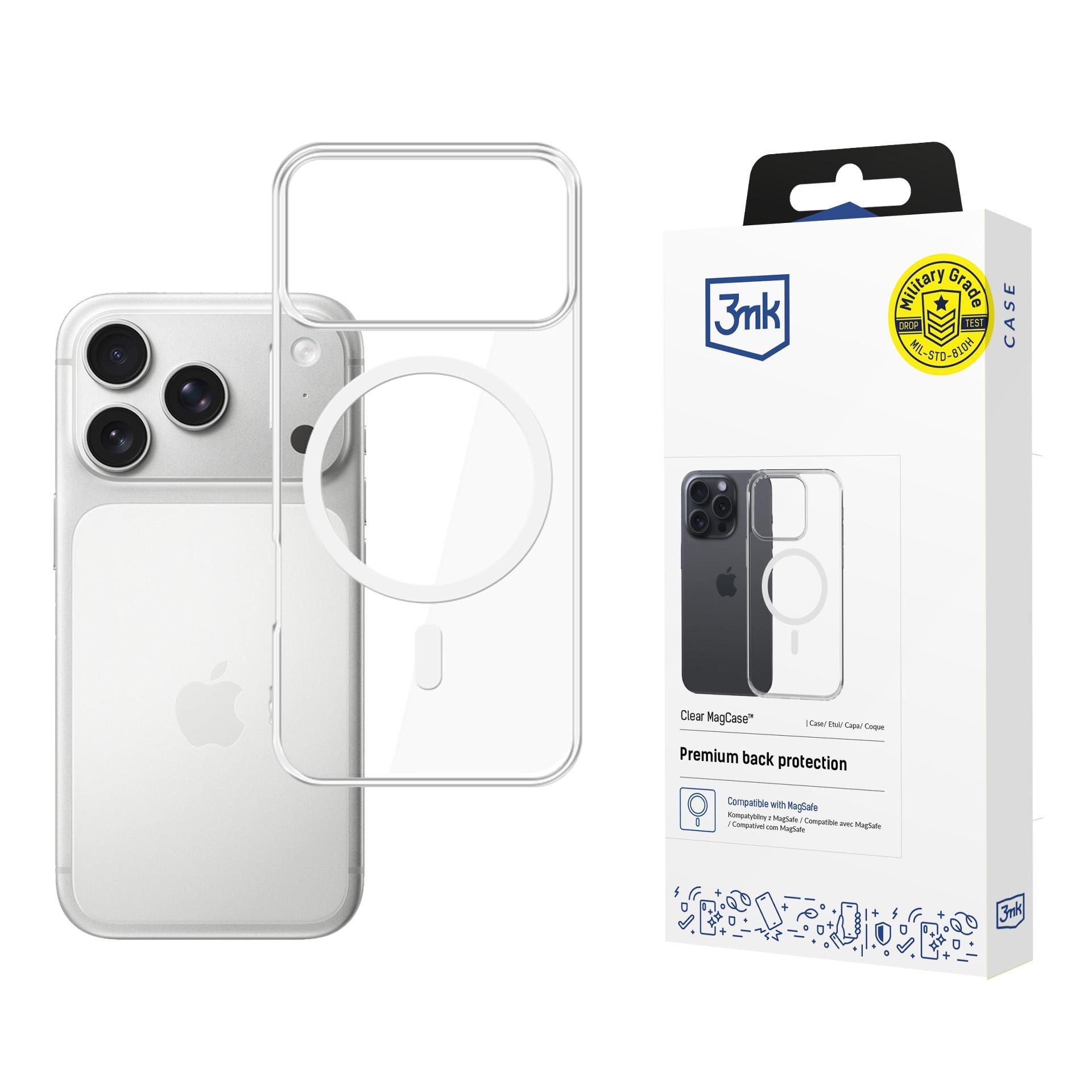 3mk Clear MagCase til Apple iPhone 17 Pro – gjennomsiktig