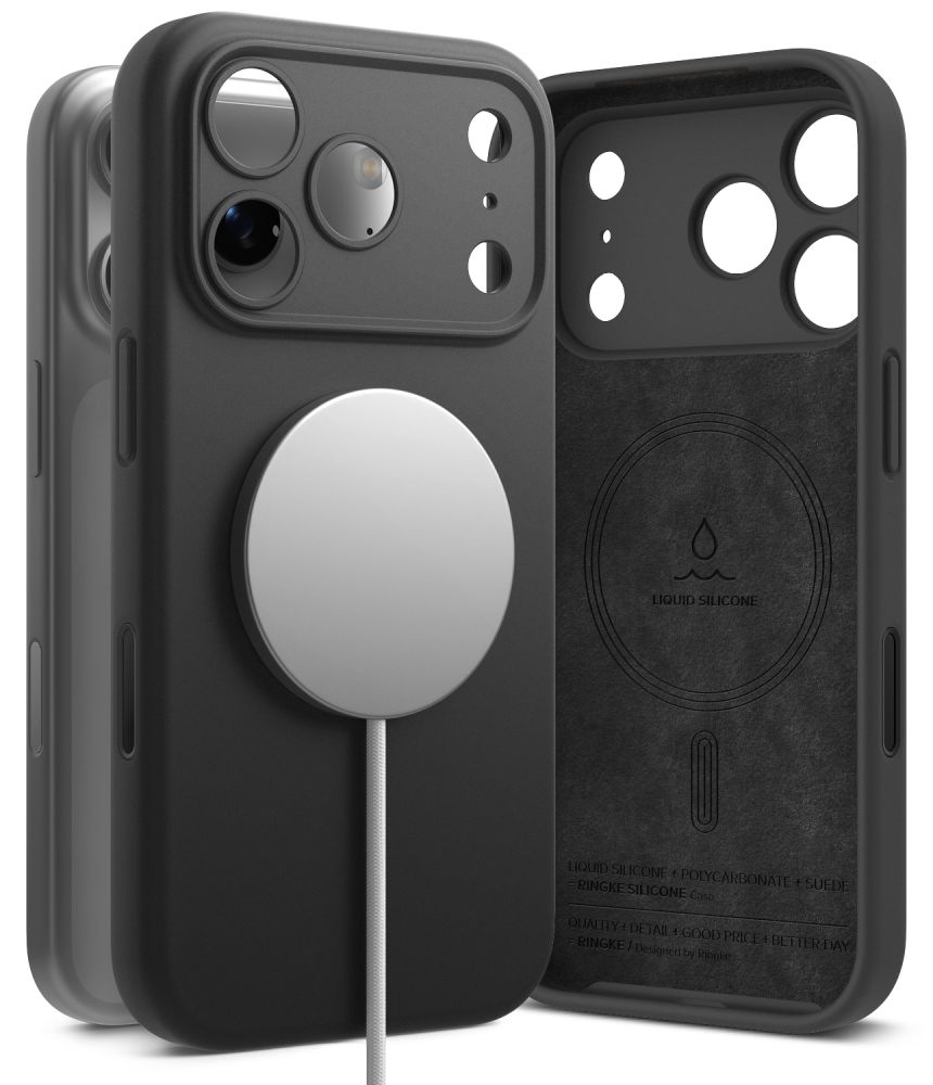 Ringke silikon-MagSafe-etui til iPhone 18 Pro – svart