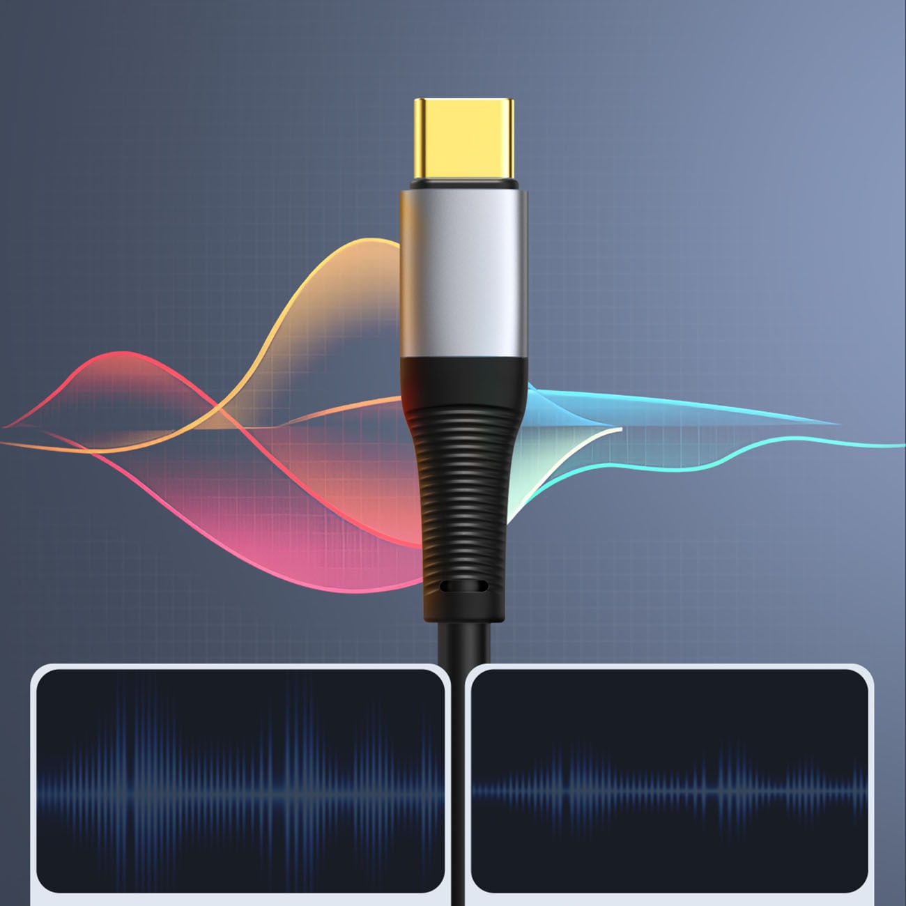 Orico AXC-02 USB-C til 3,5 mm jack-lydkabel, 20 cm – svart