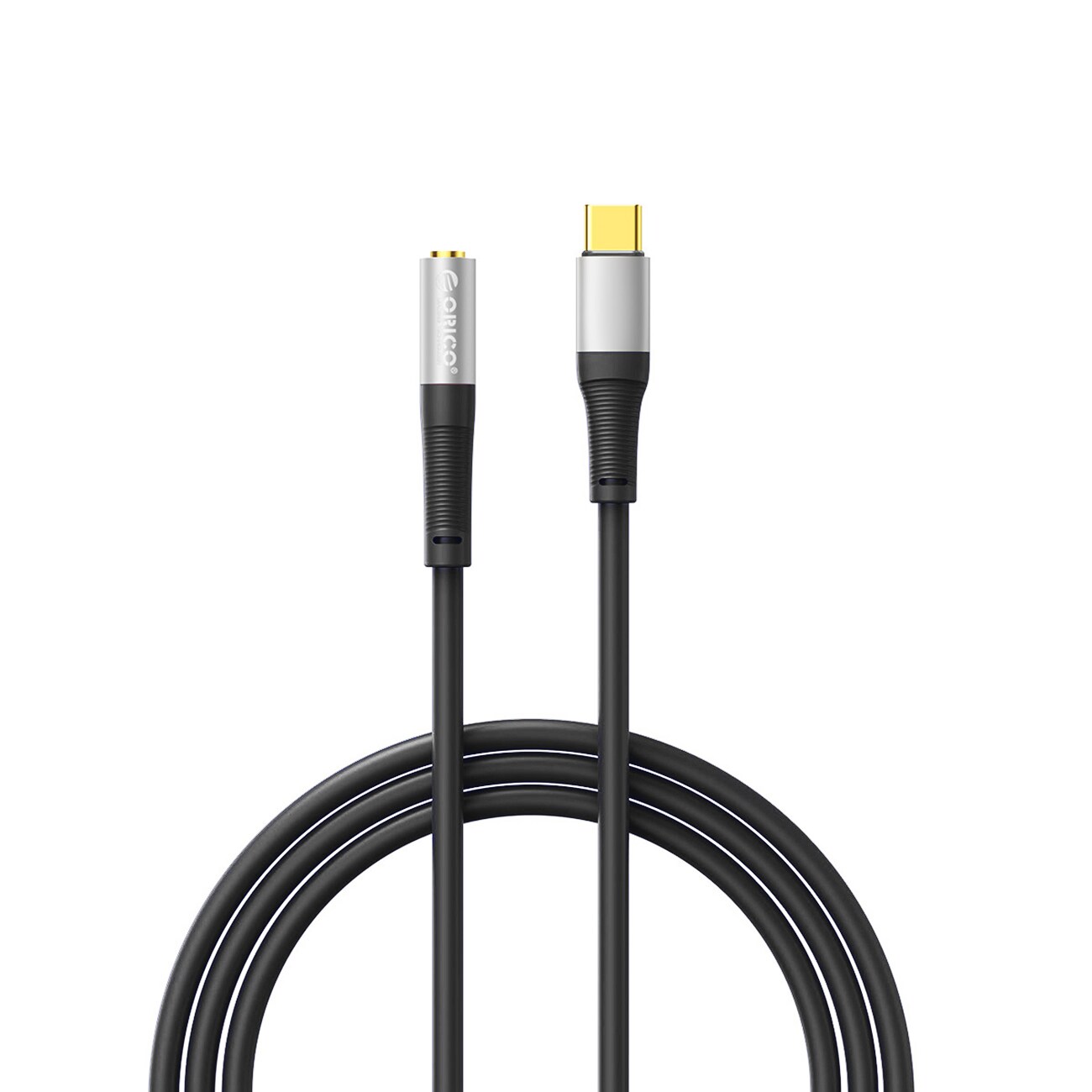 Orico AXC USB-C til 3,5 mm jack-lydkabel, 1 m – svart