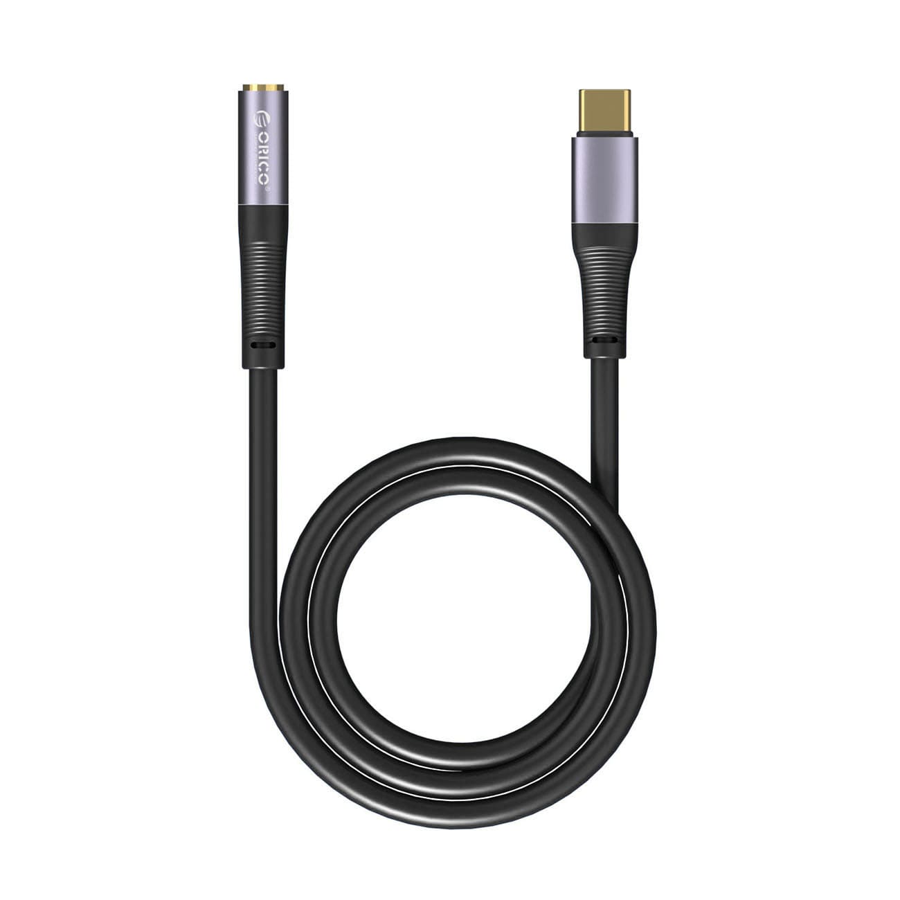 Orico AXC USB-C til 3,5 mm jack-lydkabel, 1 m – svart