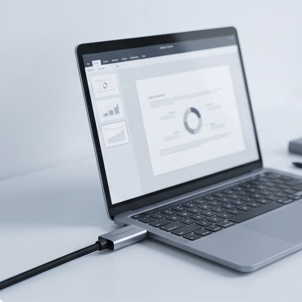 Tech-Protect UltraBoost USB-C HDMI 2.1 60 Hz videokabel 300 cm – grå