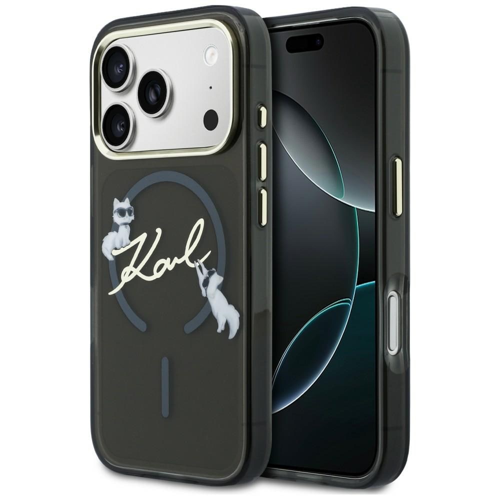 Karl Lagerfeld Script Logo MagSafe-etui til iPhone 18 Pro Max / 17 Pro Max – svart