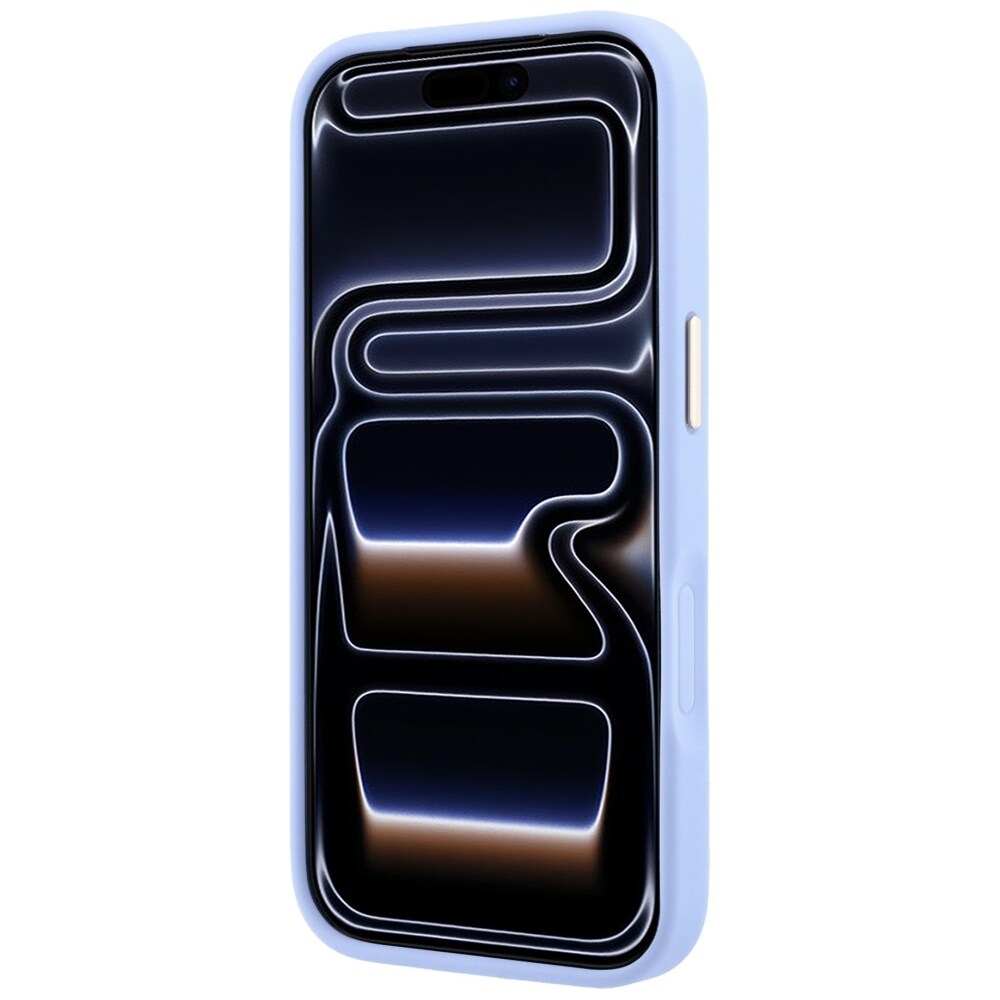 Guess Peony 4G MagSafe-etui med lite logo til iPhone 18 Pro / 17 Pro – Lysblå