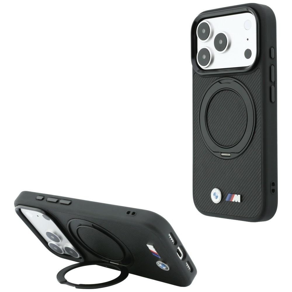 BMW Kevlar Ring Stand 360 MagSafe-etui til iPhone 18 Pro / 17 Pro – svart