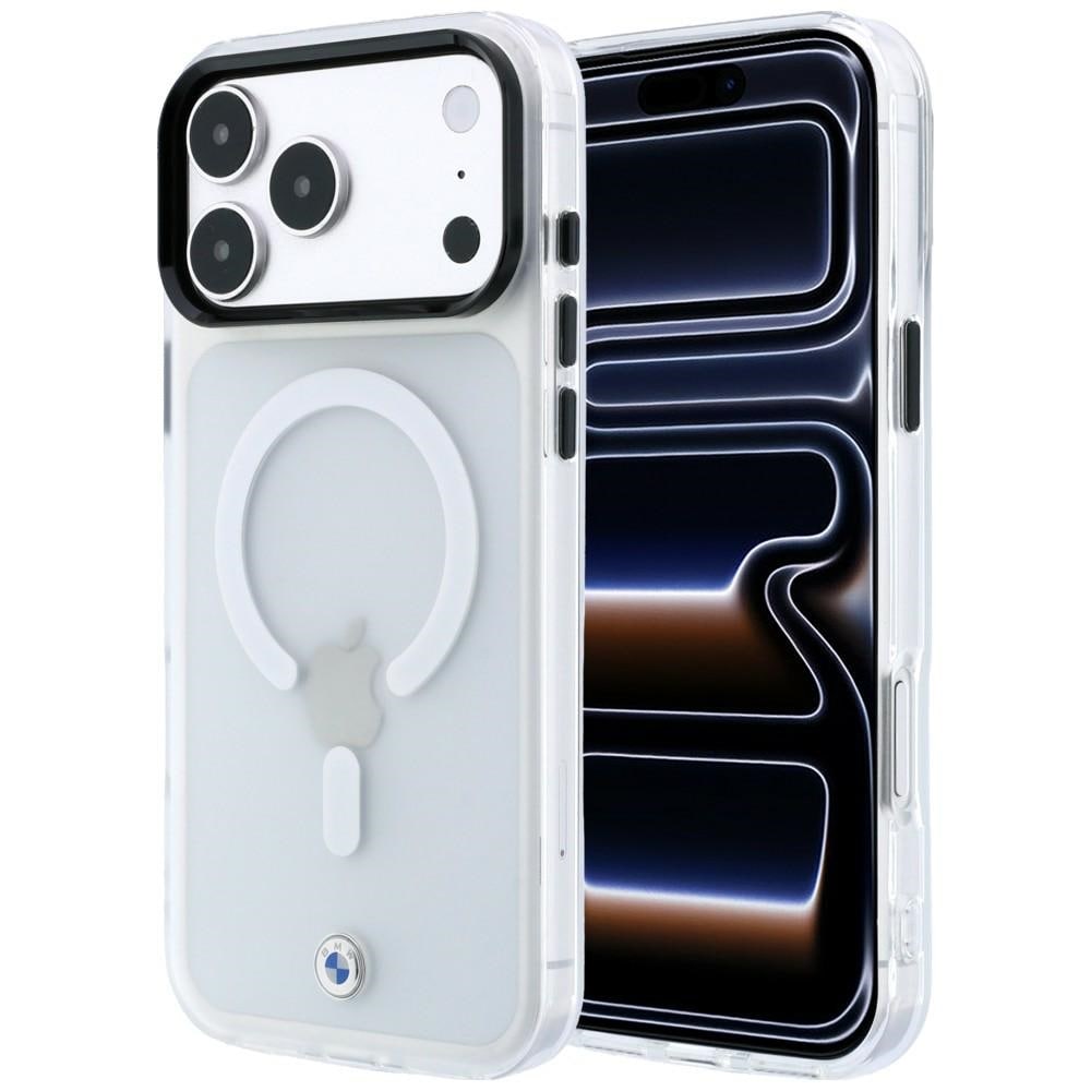BMW Sign frostet IML- og metalllogo MagSafe-etui til iPhone 18 Pro Max / 17 Pro Max – gjennomsiktig