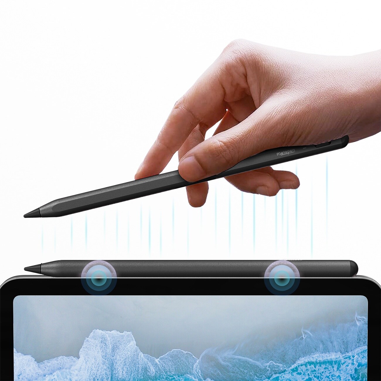 Metapen A8 V4 aktiv stylus til iPad med USB-C – svart