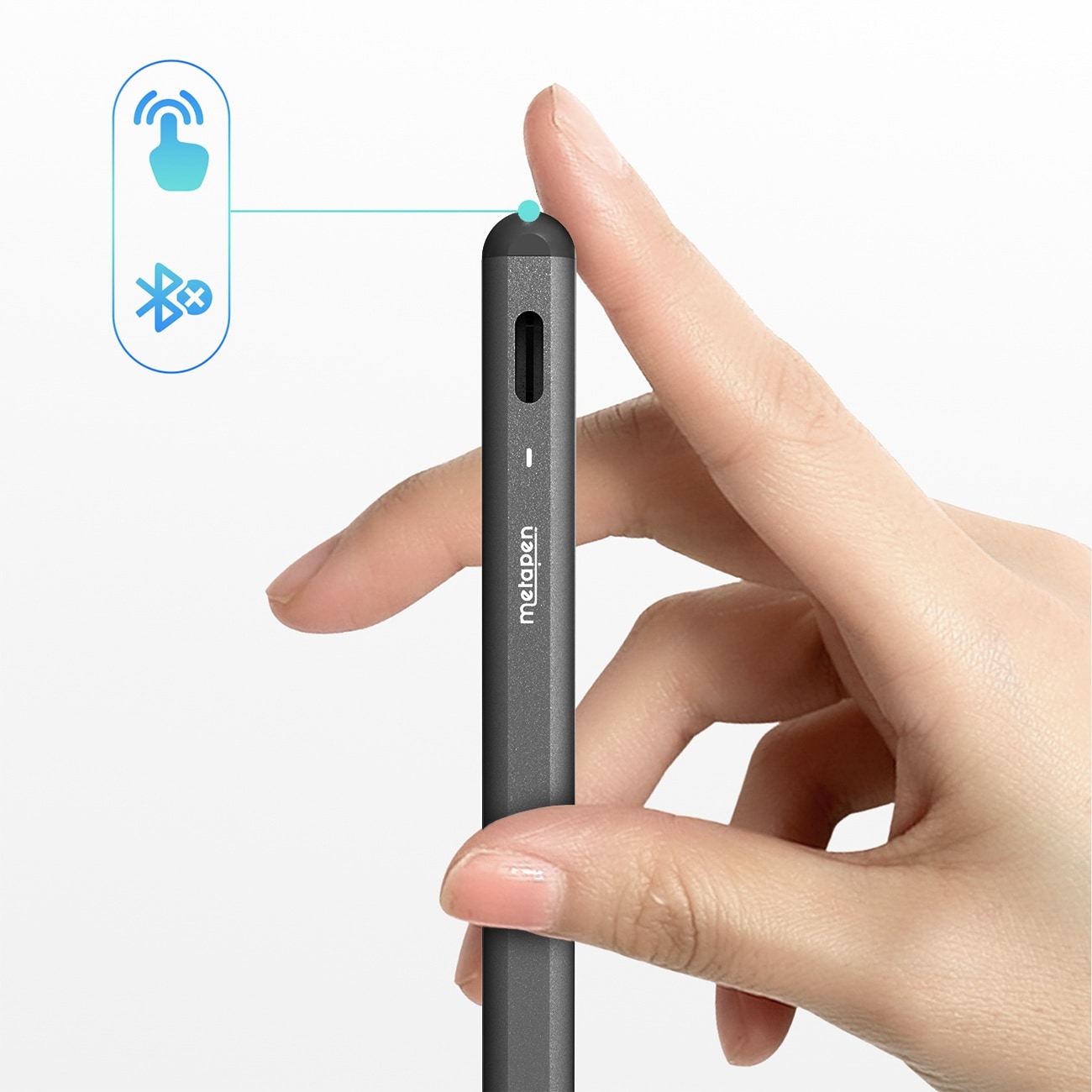 Metapen A8 V4 aktiv stylus til iPad med USB-C – svart