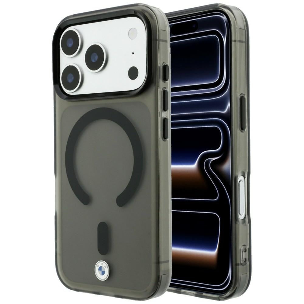 BMW Sign frostet IML- og metalllogo MagSafe-etui til iPhone 18 Pro Max / 17 Pro Max – grå