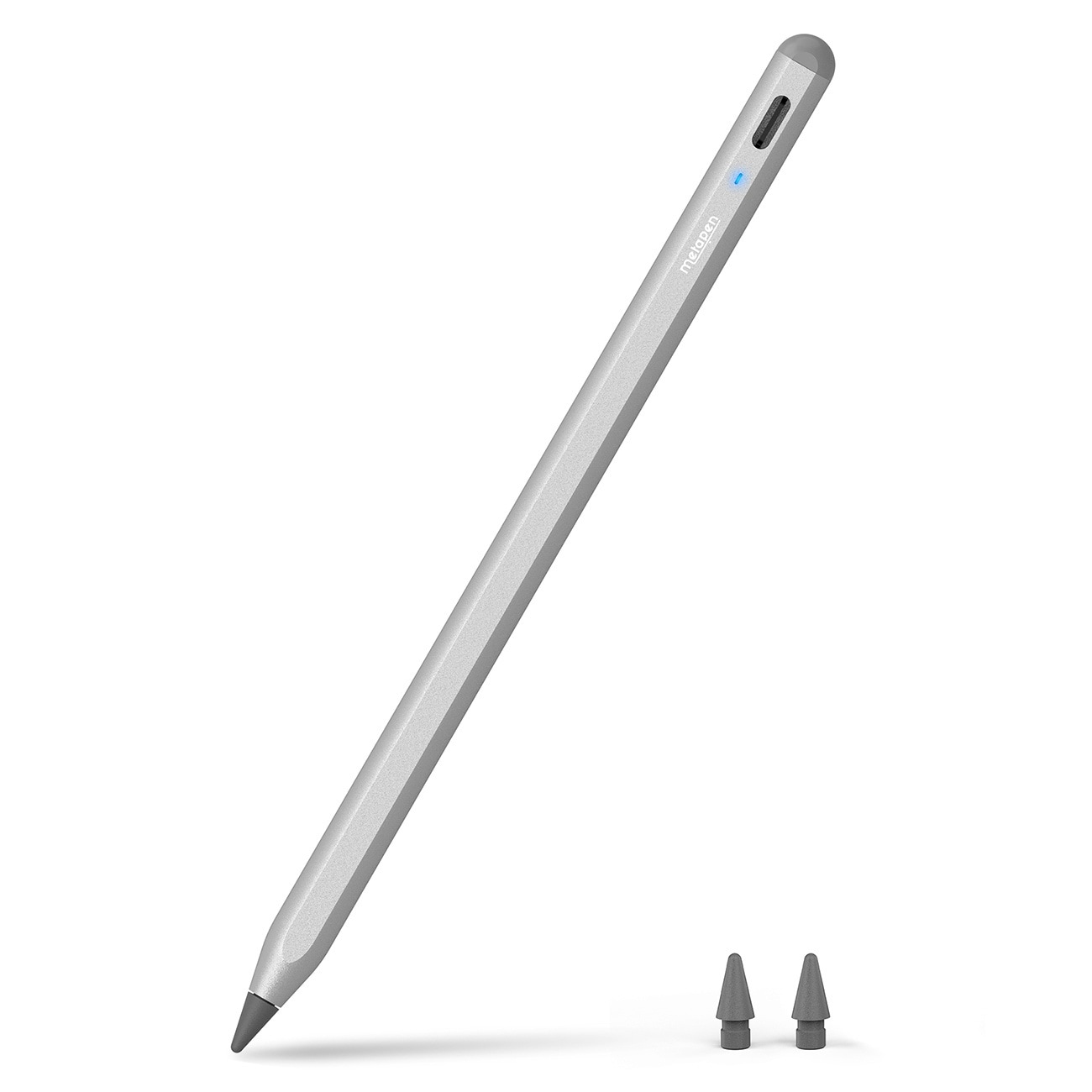 Metapen A8 V4 aktiv stylus til iPad med USB-C – grå