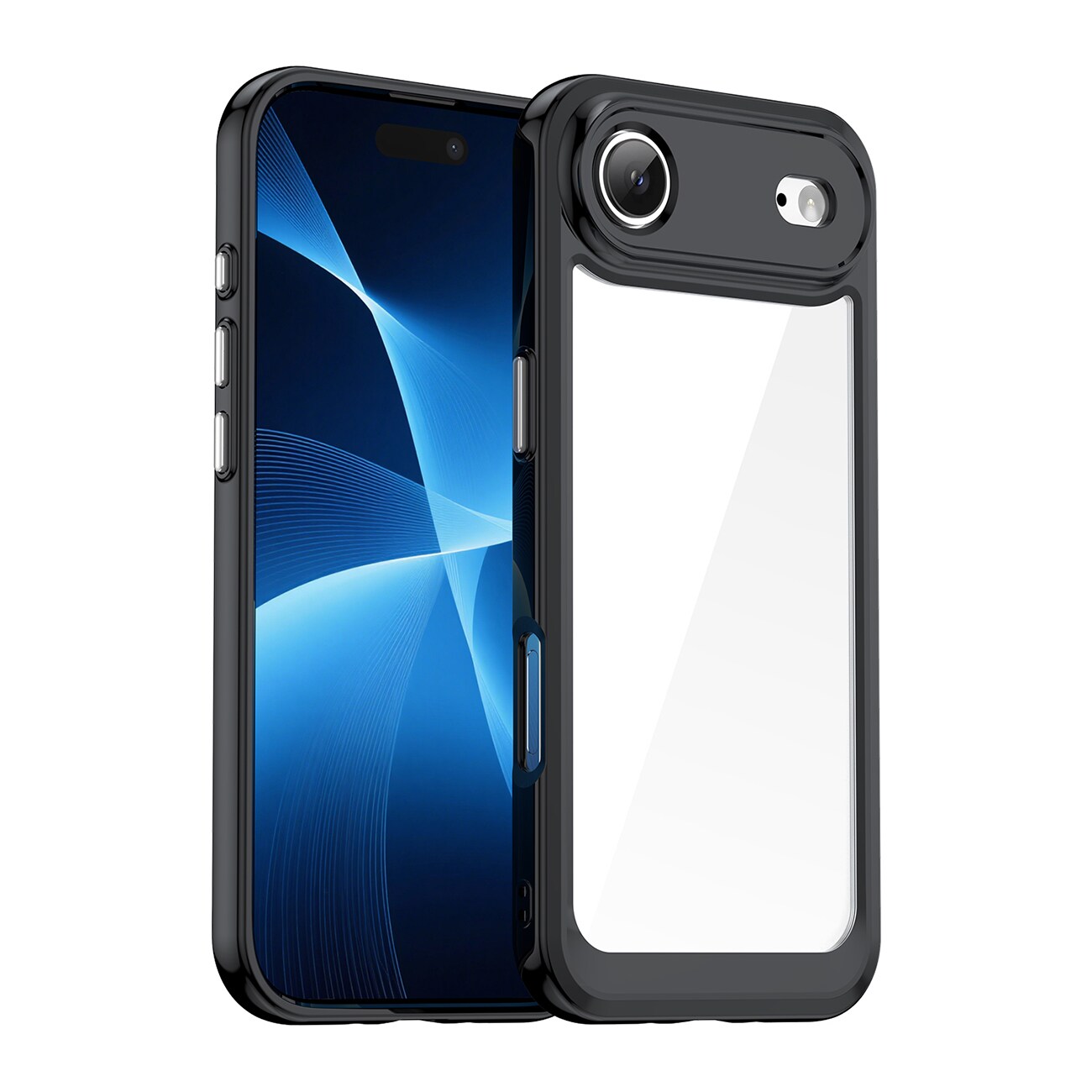 Romfart-etui til iPhone Air – svart og gjennomsiktig