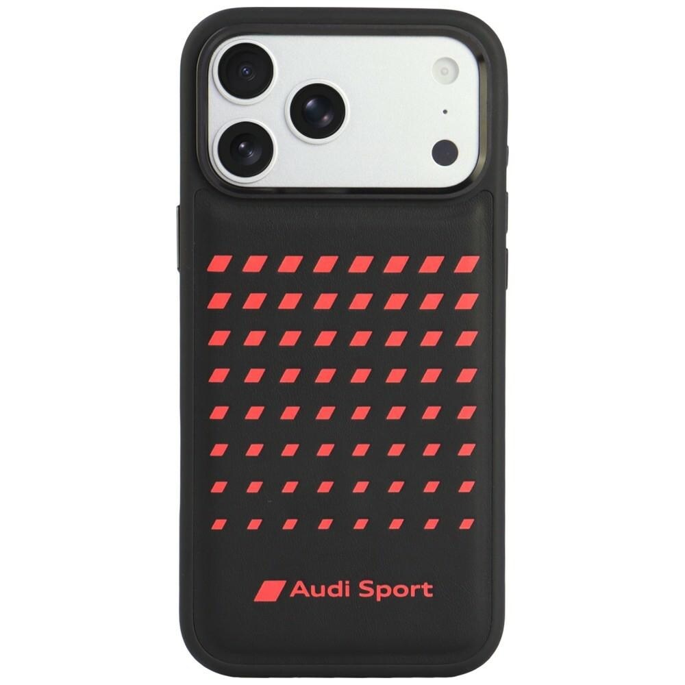 Audi Sport MagSafe-etui i syntetisk skinn til iPhone 18 Pro Max / 17 Pro Max – svart