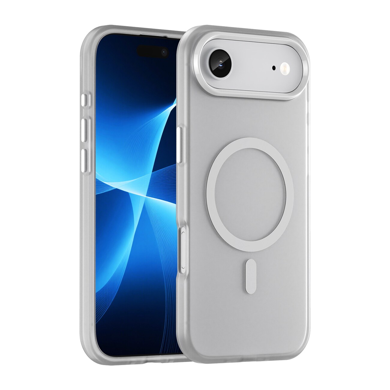 Magnetisk iPhone Air-etui med slipemiddel, kompatibelt med MagSafe – matt hvit