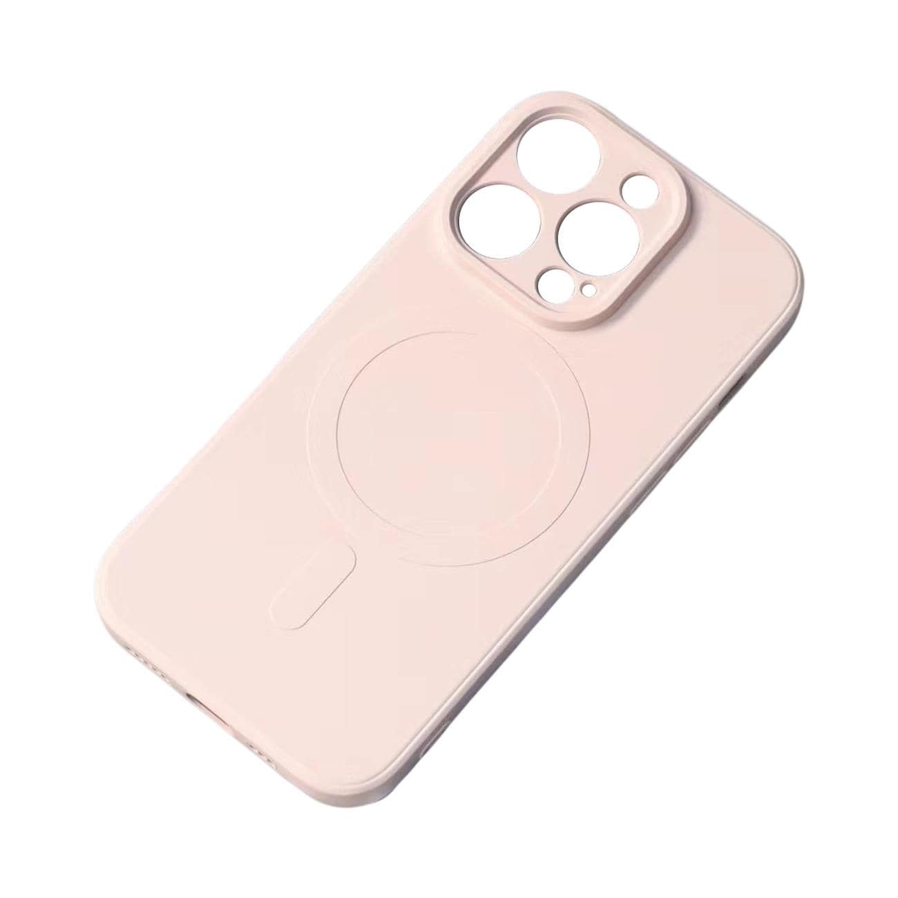 MagSafe-kompatibelt silikonetui til iPhone 15 Plus – Silikonetui – Kremfarget