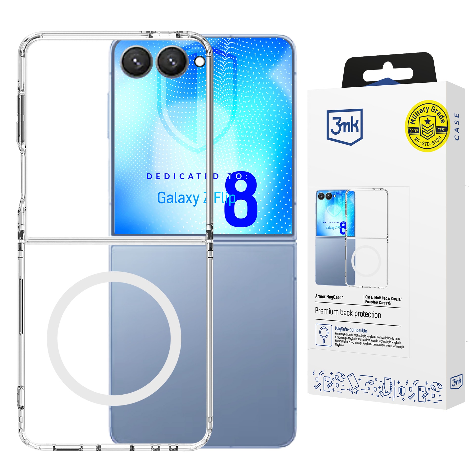 3mk Armor Magcase til Samsung Galaxy Z Flip 8 – Gjennomsiktig