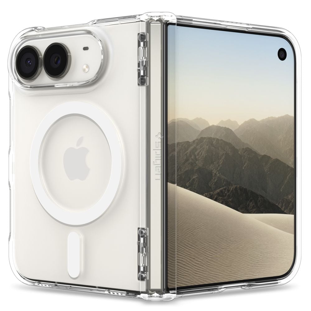 Spigen Ultra Hybrid Pro MagSafe-etui for iPhone Duo – gjennomsiktig og hvit