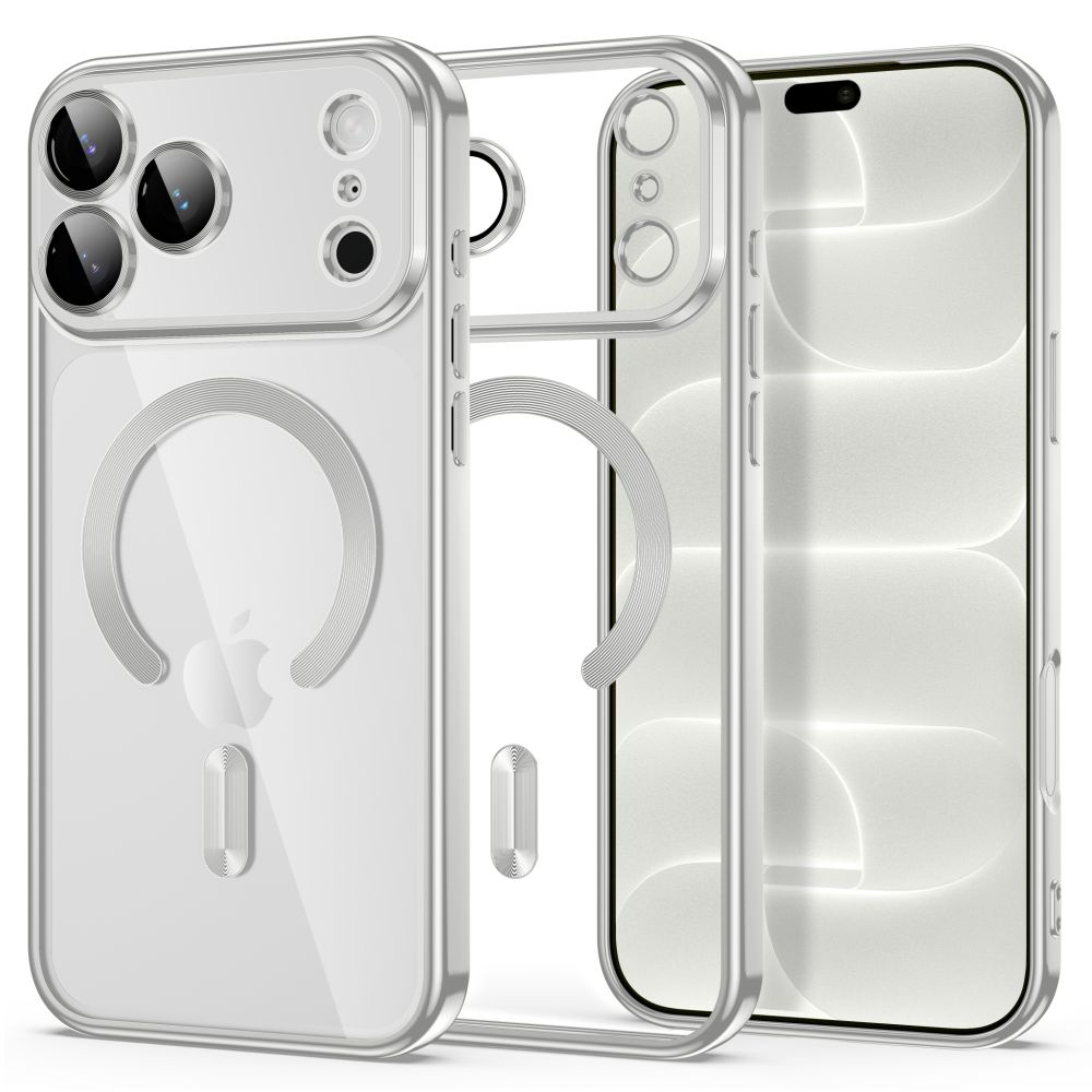 Tech-Protect MagFlex-etui til iPhone 18 Pro / 17 Pro – sølv