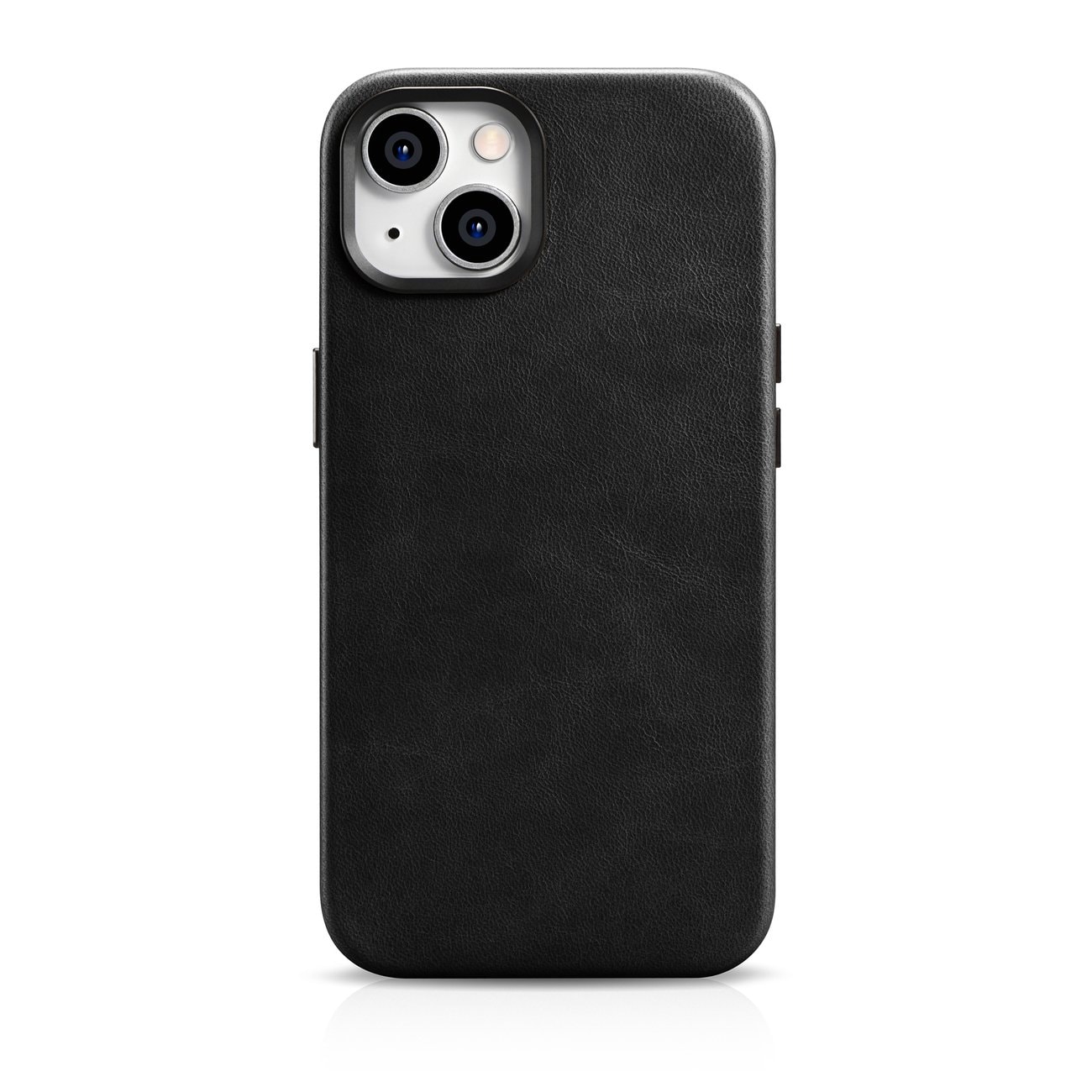 iCarer Oil Wax Premium lærveske til iPhone 14 Plus – magnetisk MagSafe, svart (WMI14220703-BK)