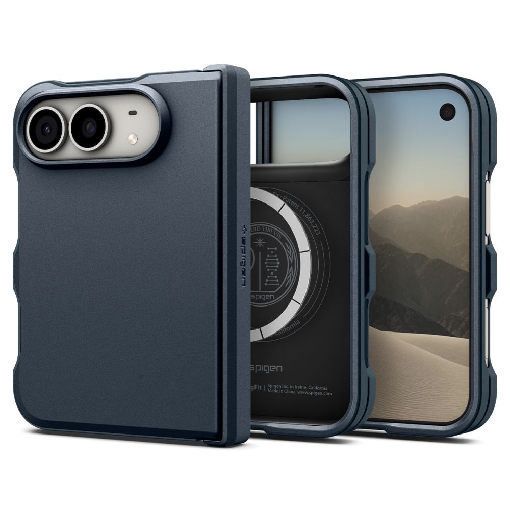Spigen Tough Armor T MagSafe-etui til iPhone Duo – marineblå