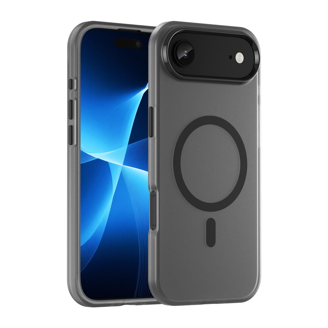 Magnetisk iPhone Air-etui med slipemiddel, kompatibelt med MagSafe – matt svart