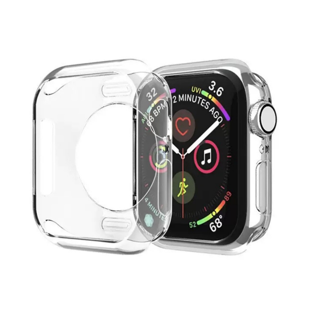 Ultraklar urkasse til Apple Watch 41 mm (serie 7, 8 og 9) – gjennomsiktig