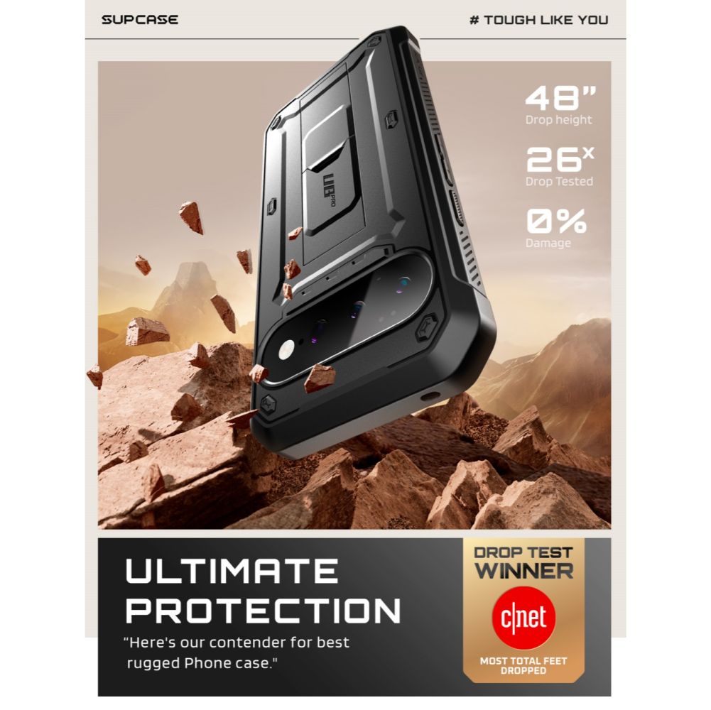 Supcase Unicorn Beetle Pro-etui til Google Pixel 11 Pro XL – svart