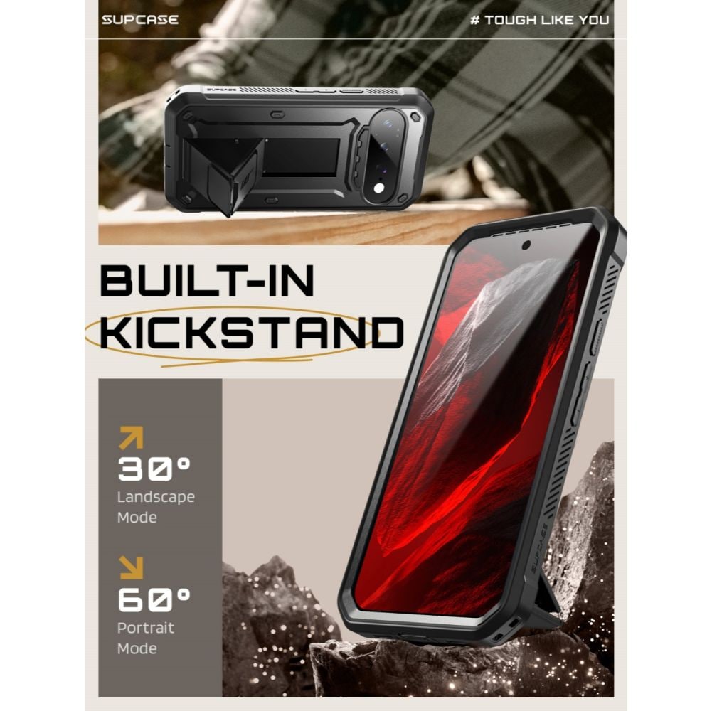 Supcase Unicorn Beetle Pro-etui til Google Pixel 11 Pro XL – svart