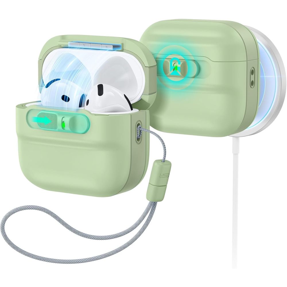 ESR Pulse HaloLock MagSafe-etui til Apple AirPods 4 / 5 – lysegrønn